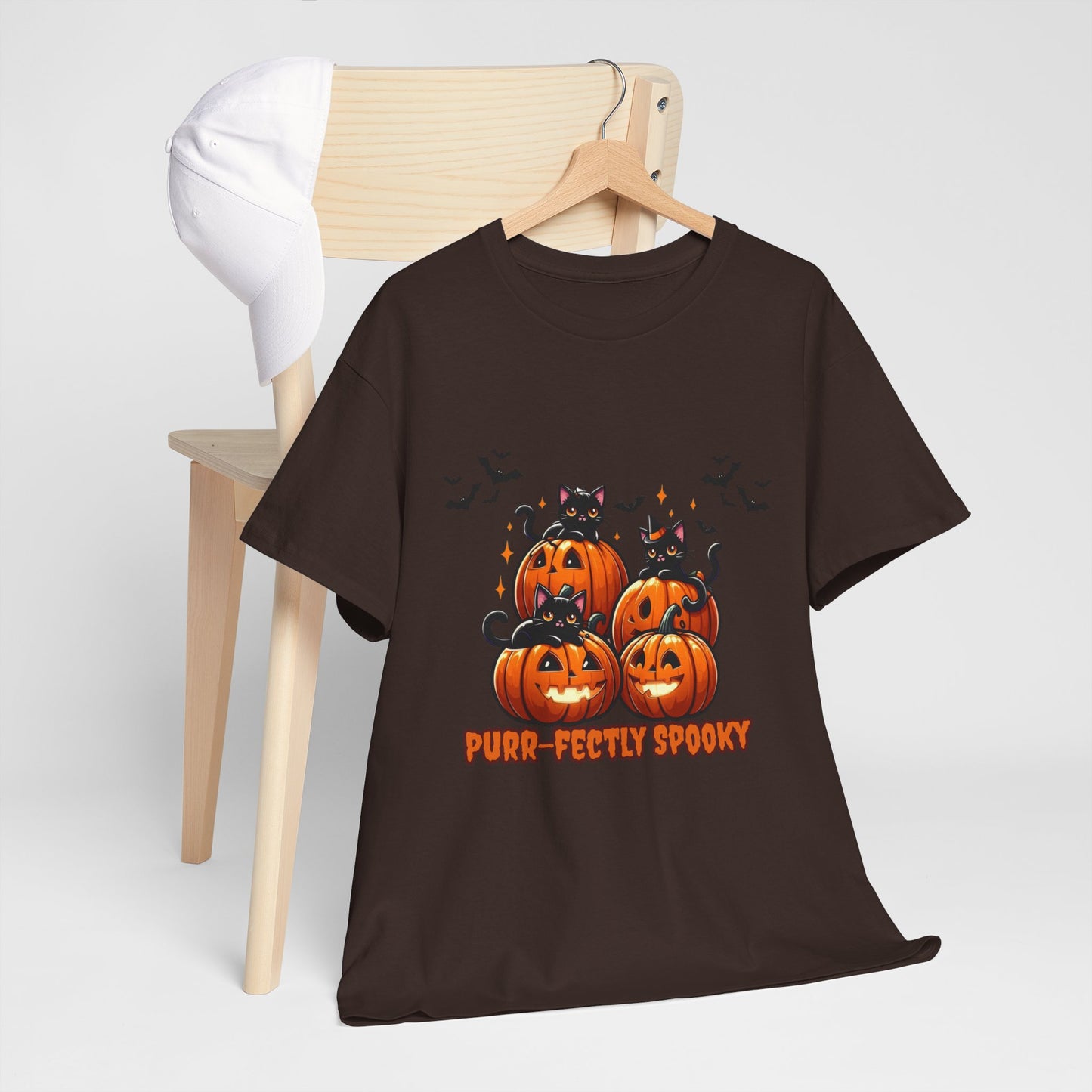 Purr-fectly Spooky Cat Tee: Adorable Halloween Shirt for Cat Lovers