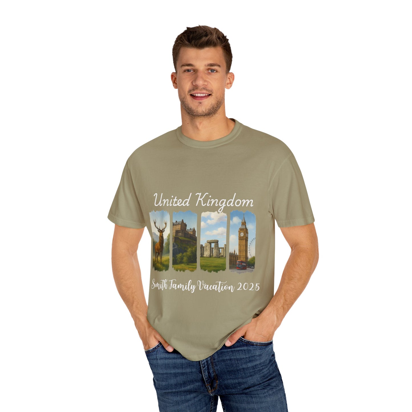 United Kingdom Family Vacation Shirt 2025 – Custom Scenic UK T-Shirt with Landmarks, Personalized Travel Souvenir Tee