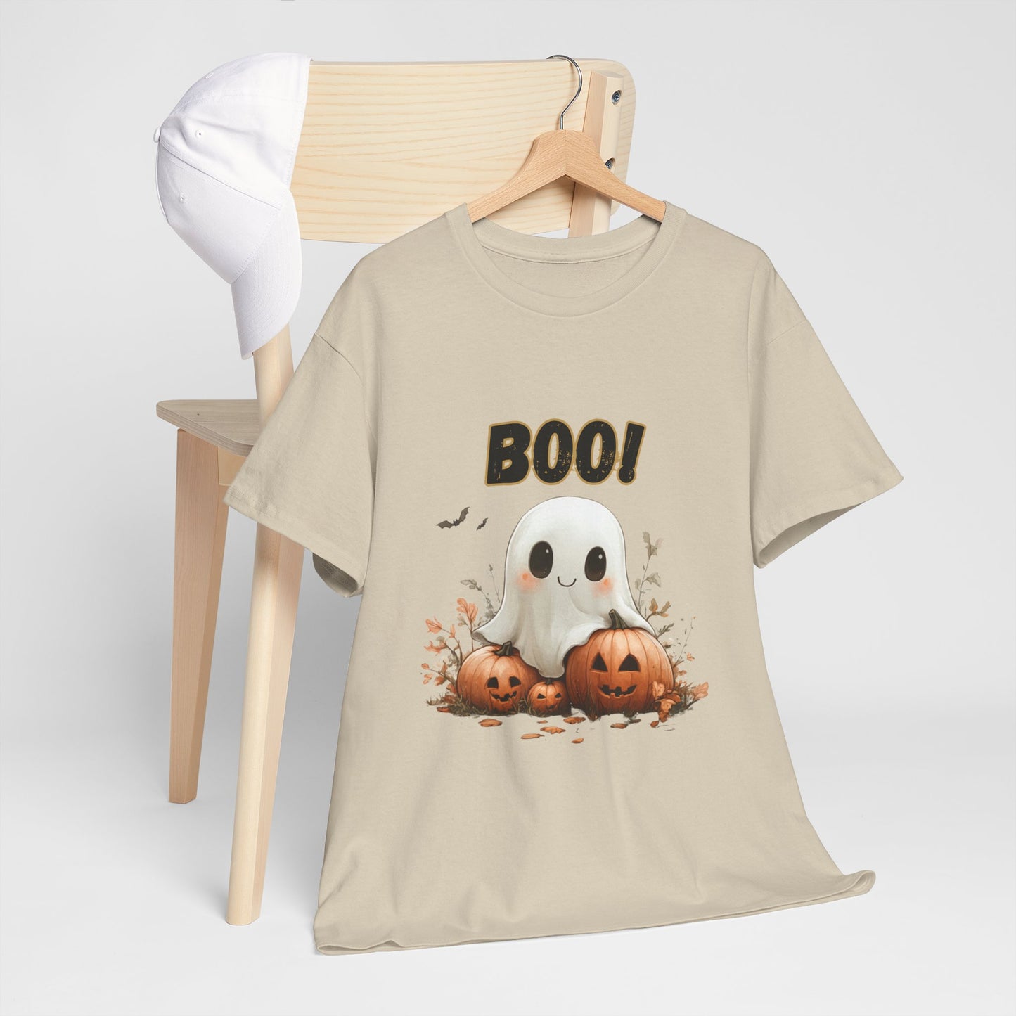 Halloween Ghost Tee, Boo T-Shirt, Unisex Cotton Halloween Shirt, Spooky Ghost Apparel, Fall Festival Clothing, Halloween Party Outfit