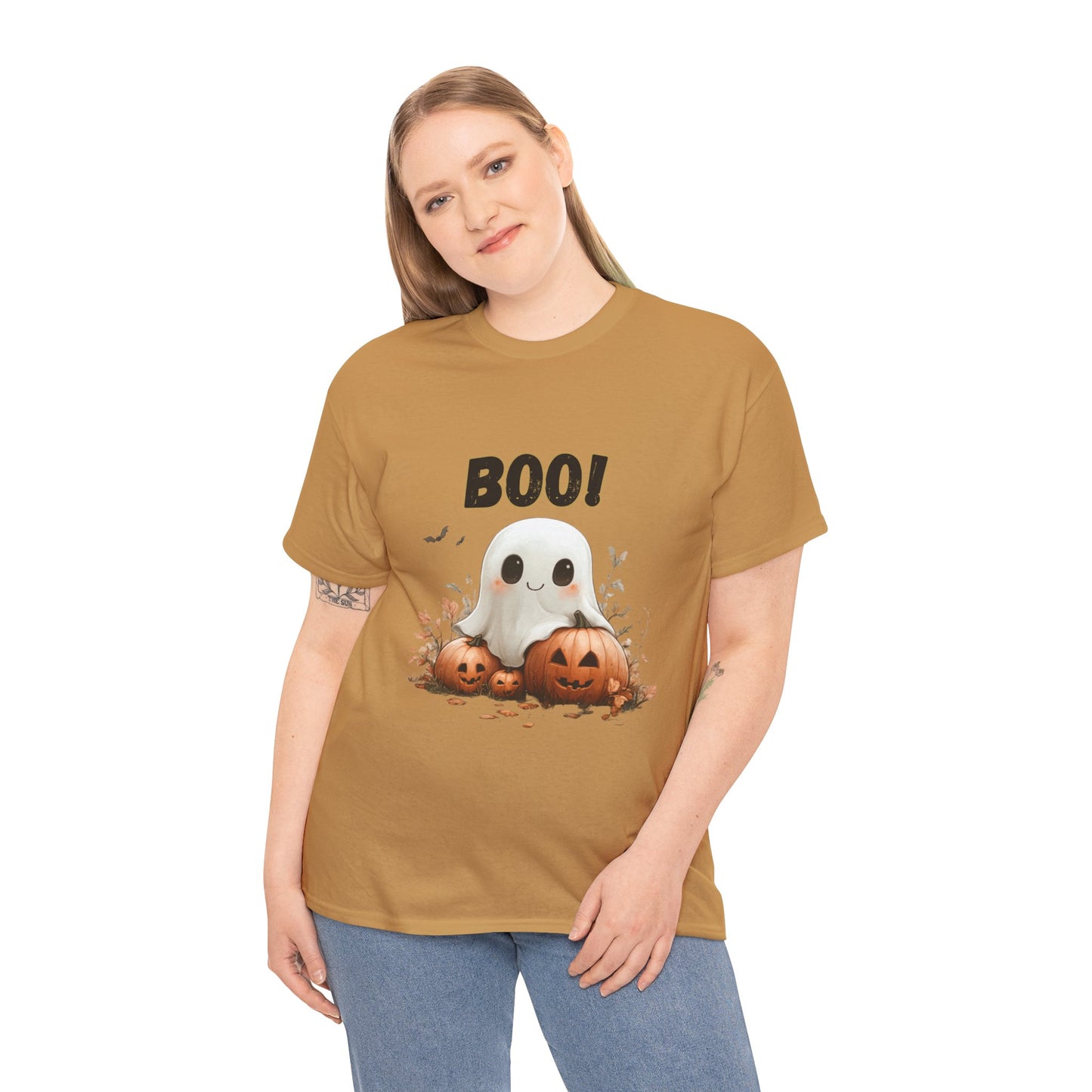 Halloween Ghost Tee, Boo T-Shirt, Unisex Cotton Halloween Shirt, Spooky Ghost Apparel, Fall Festival Clothing, Halloween Party Outfit