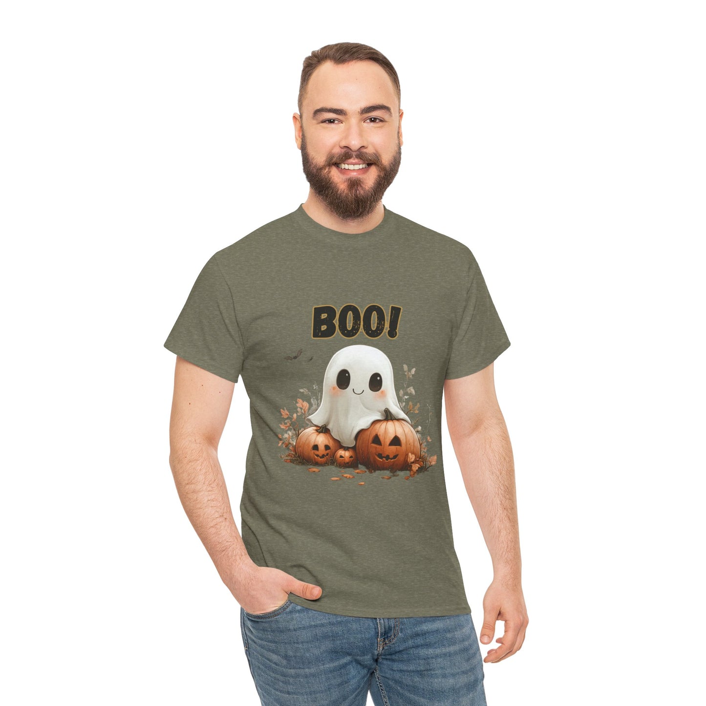 Halloween Ghost Tee, Boo T-Shirt, Unisex Cotton Halloween Shirt, Spooky Ghost Apparel, Fall Festival Clothing, Halloween Party Outfit