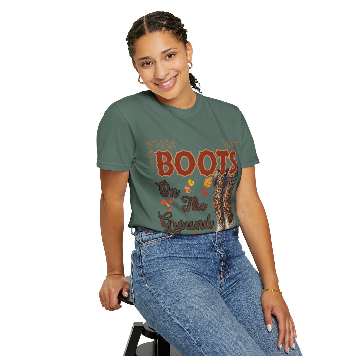 Boots On The Ground Fall Cowgirl T-Shirt – Western Autumn Shirt for Women