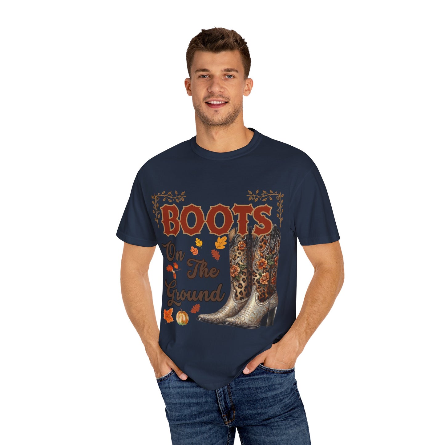Boots On The Ground Fall Cowgirl T-Shirt – Western Autumn Shirt for Women