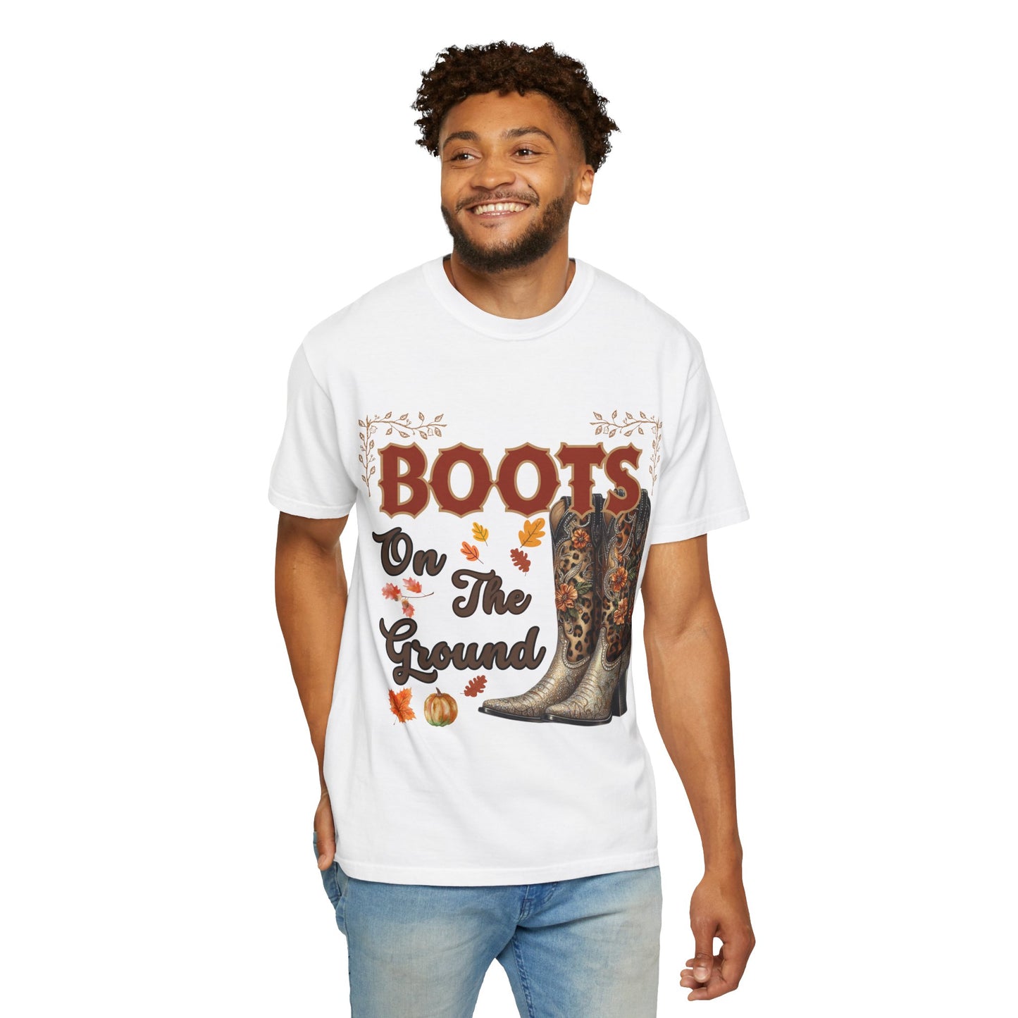 Boots On The Ground Fall Cowgirl T-Shirt – Western Autumn Shirt for Women