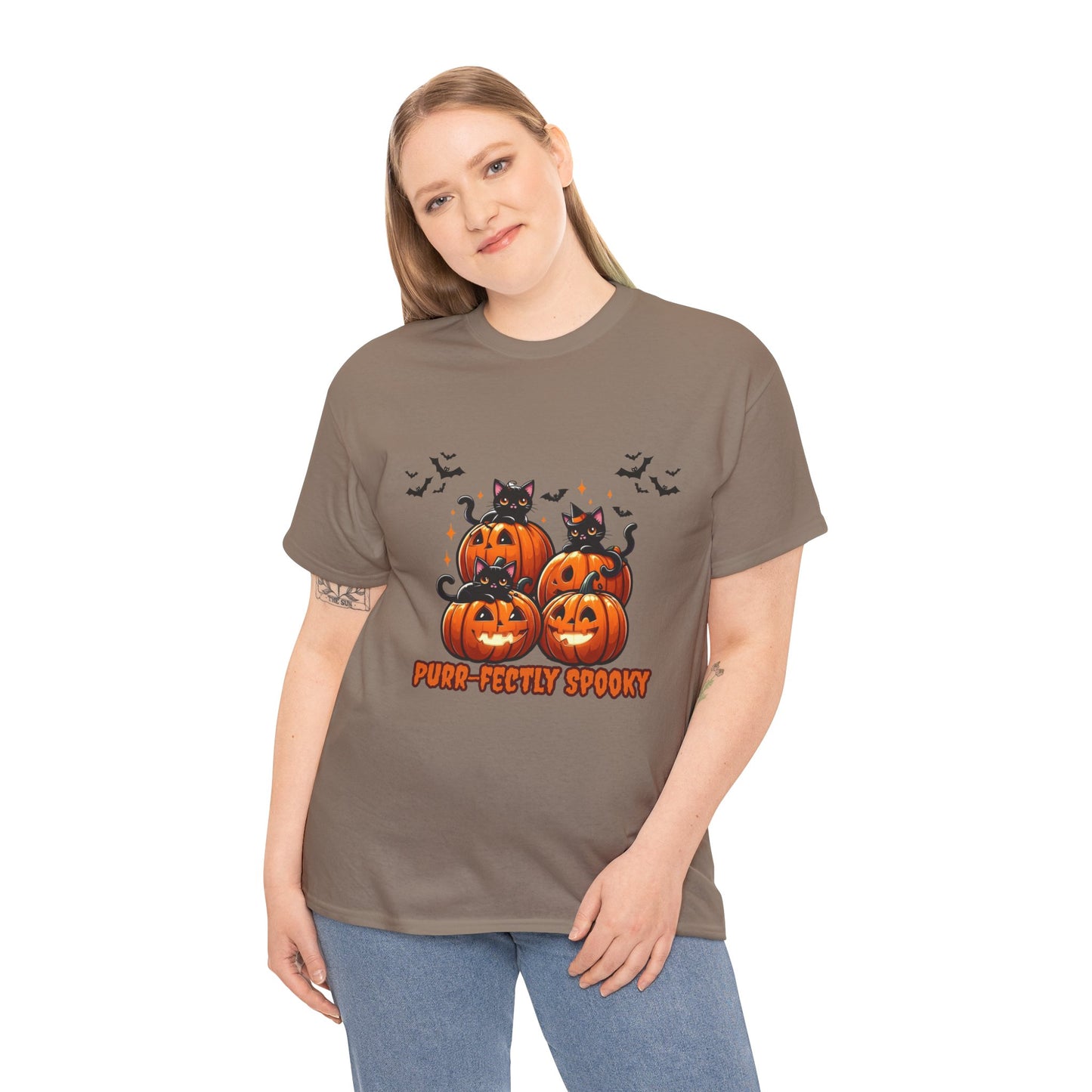 Purr-fectly Spooky Cat Tee: Adorable Halloween Shirt for Cat Lovers