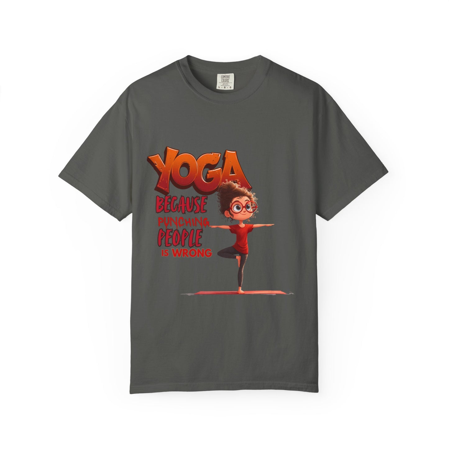 Yoga Because Punching People Is Wrong Shirt | Funny Yoga Graphic Tee