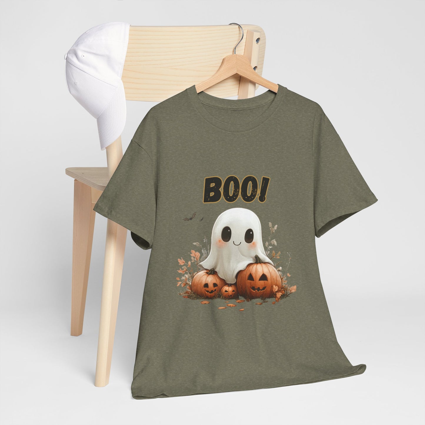 Halloween Ghost Tee, Boo T-Shirt, Unisex Cotton Halloween Shirt, Spooky Ghost Apparel, Fall Festival Clothing, Halloween Party Outfit
