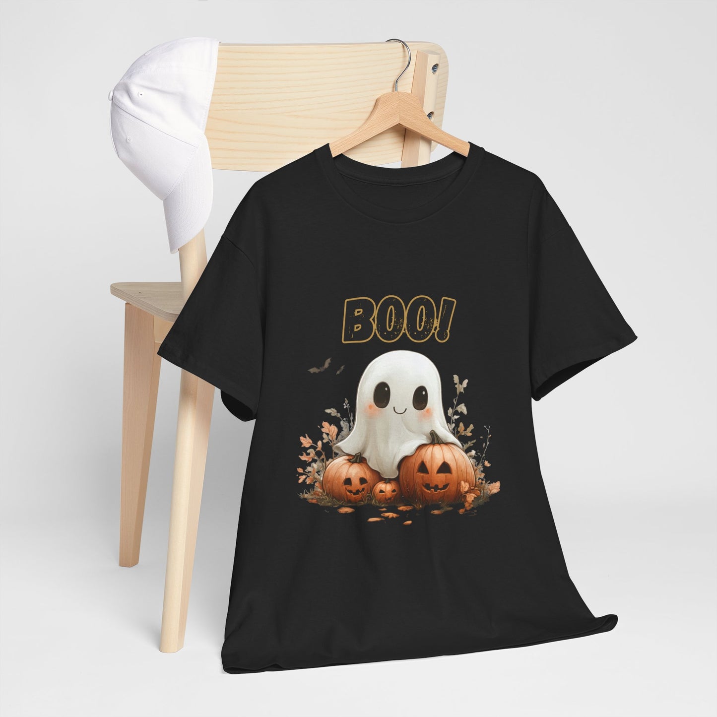 Halloween Ghost Tee, Boo T-Shirt, Unisex Cotton Halloween Shirt, Spooky Ghost Apparel, Fall Festival Clothing, Halloween Party Outfit