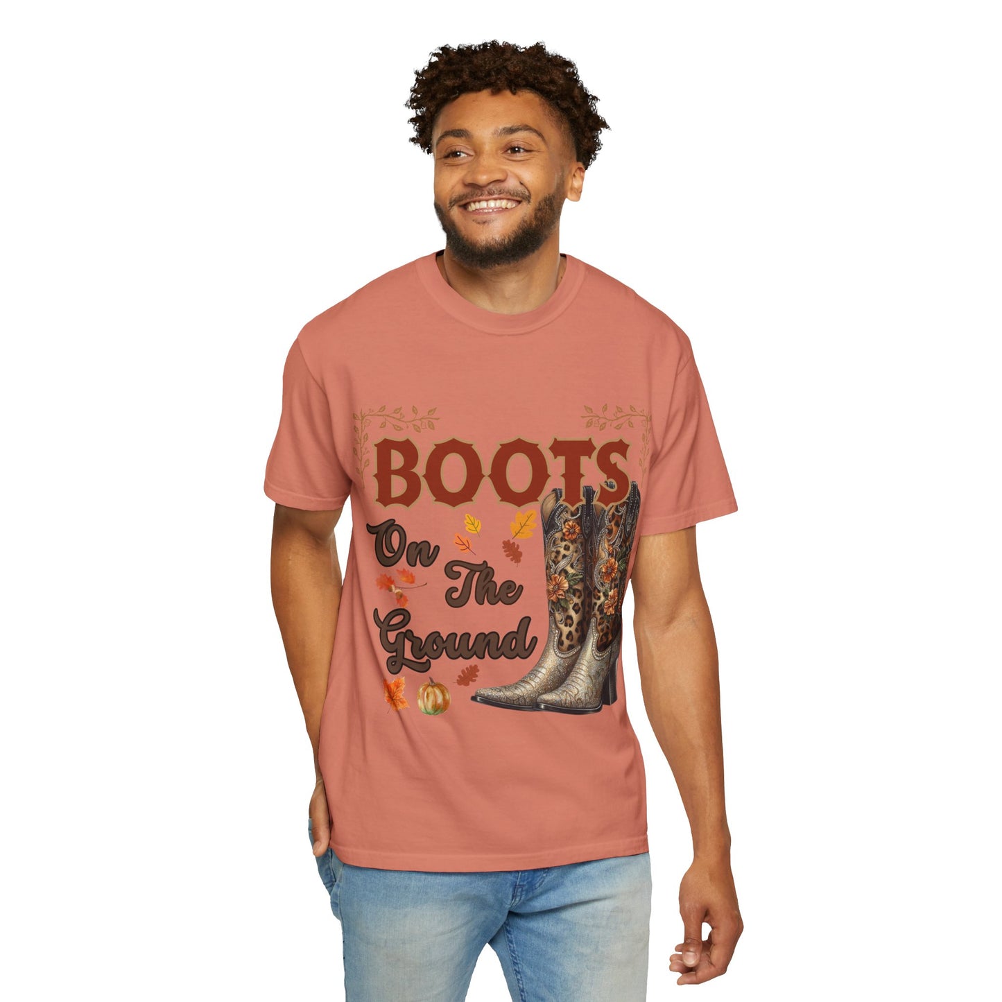 Boots On The Ground Fall Cowgirl T-Shirt – Western Autumn Shirt for Women