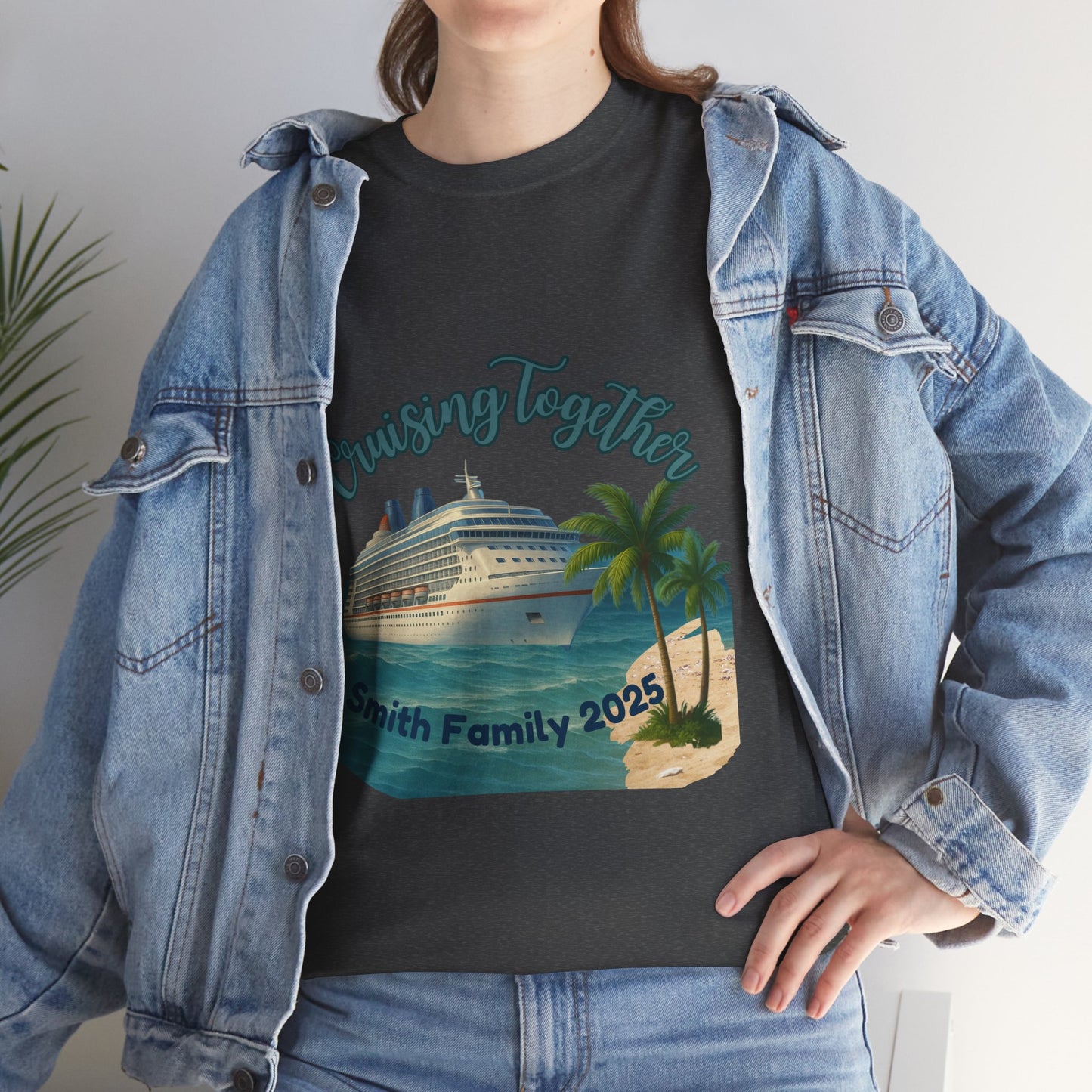 Custom “Cruising Together” Family Cruise T‑Shirt – Personalized Vacation & Reunion Tee