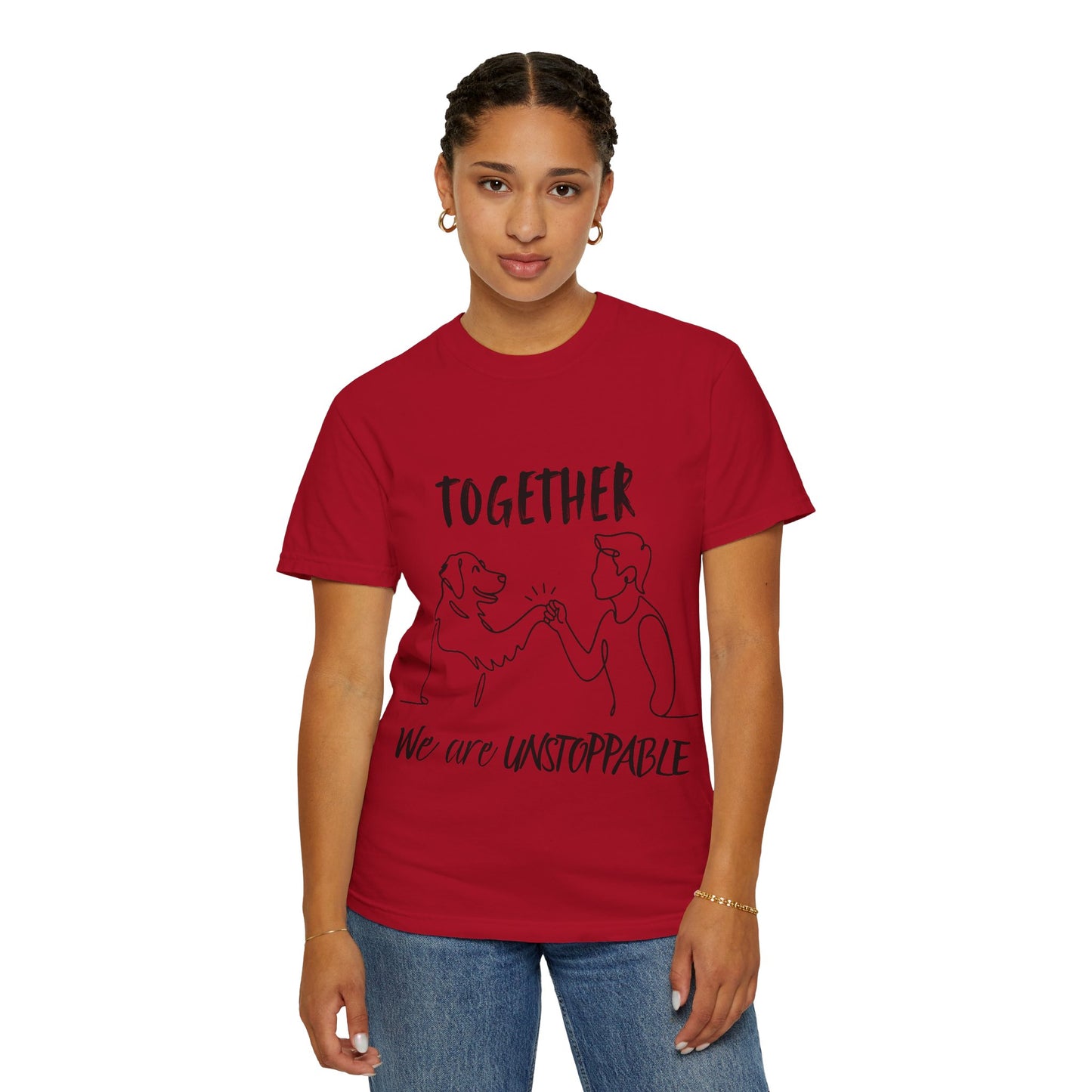 Unisex Dog Lover's T-Shirt, Together We are Unstoppable Shirt, Pet Owner Gift, Animal Rights Tee, Casual Everyday Wear