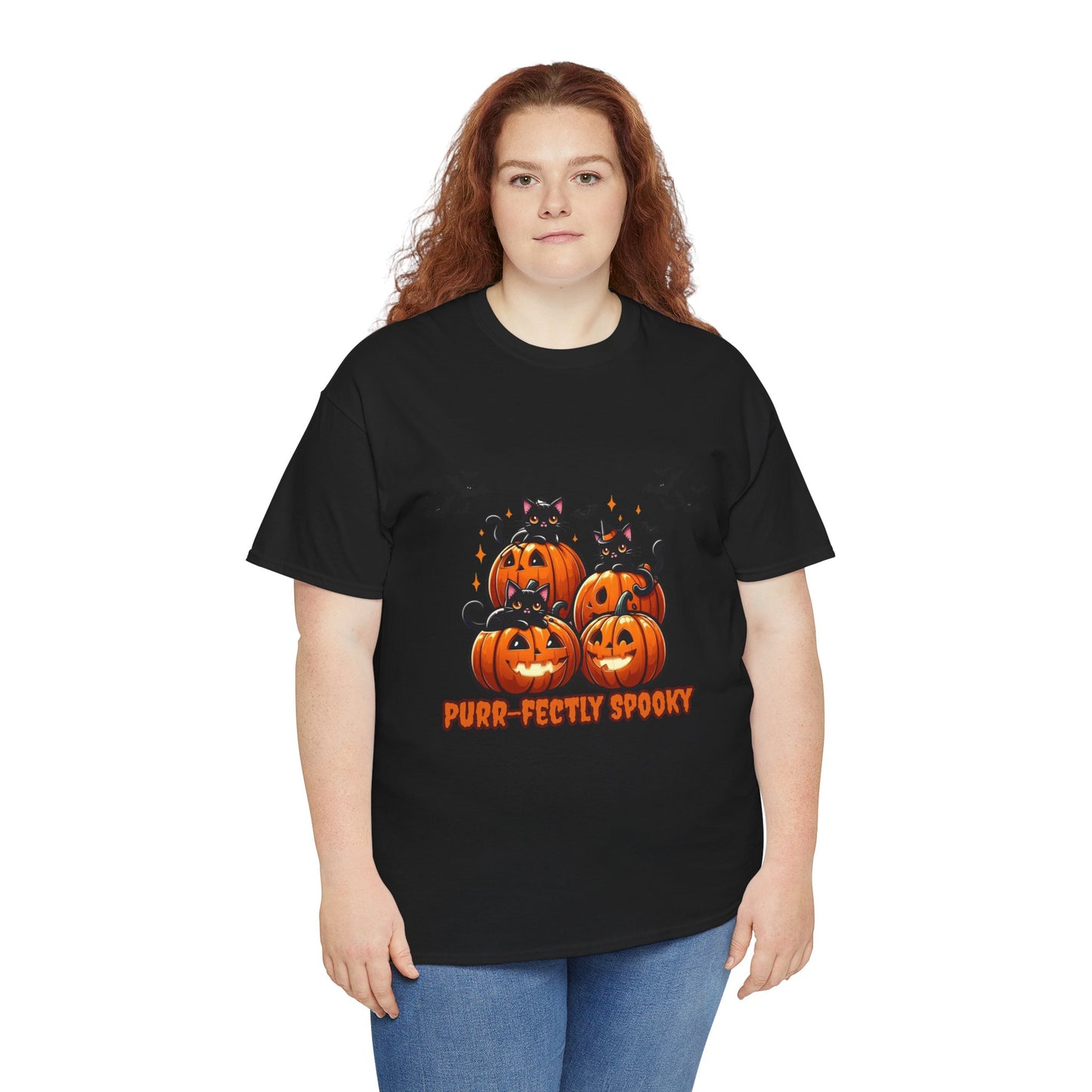 Purr-fectly Spooky Cat Tee: Adorable Halloween Shirt for Cat Lovers