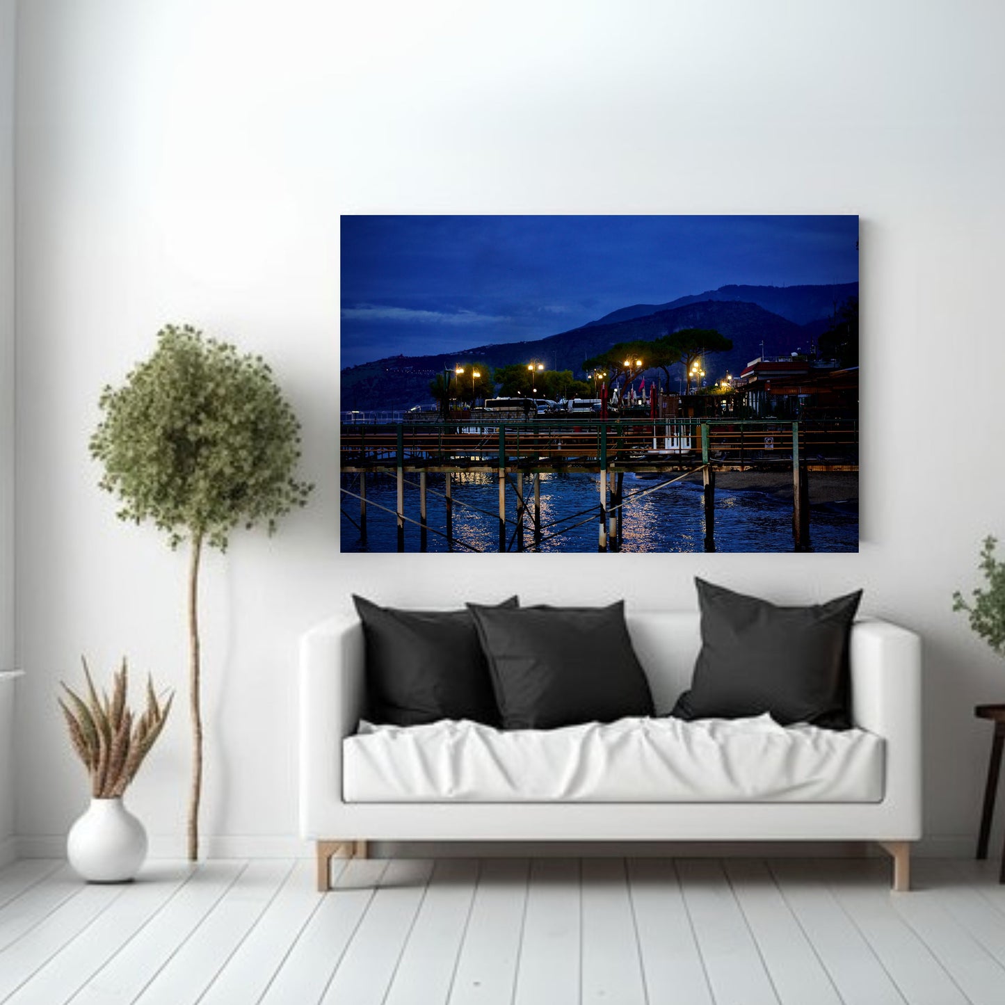Sorrento at Night Canvas art print