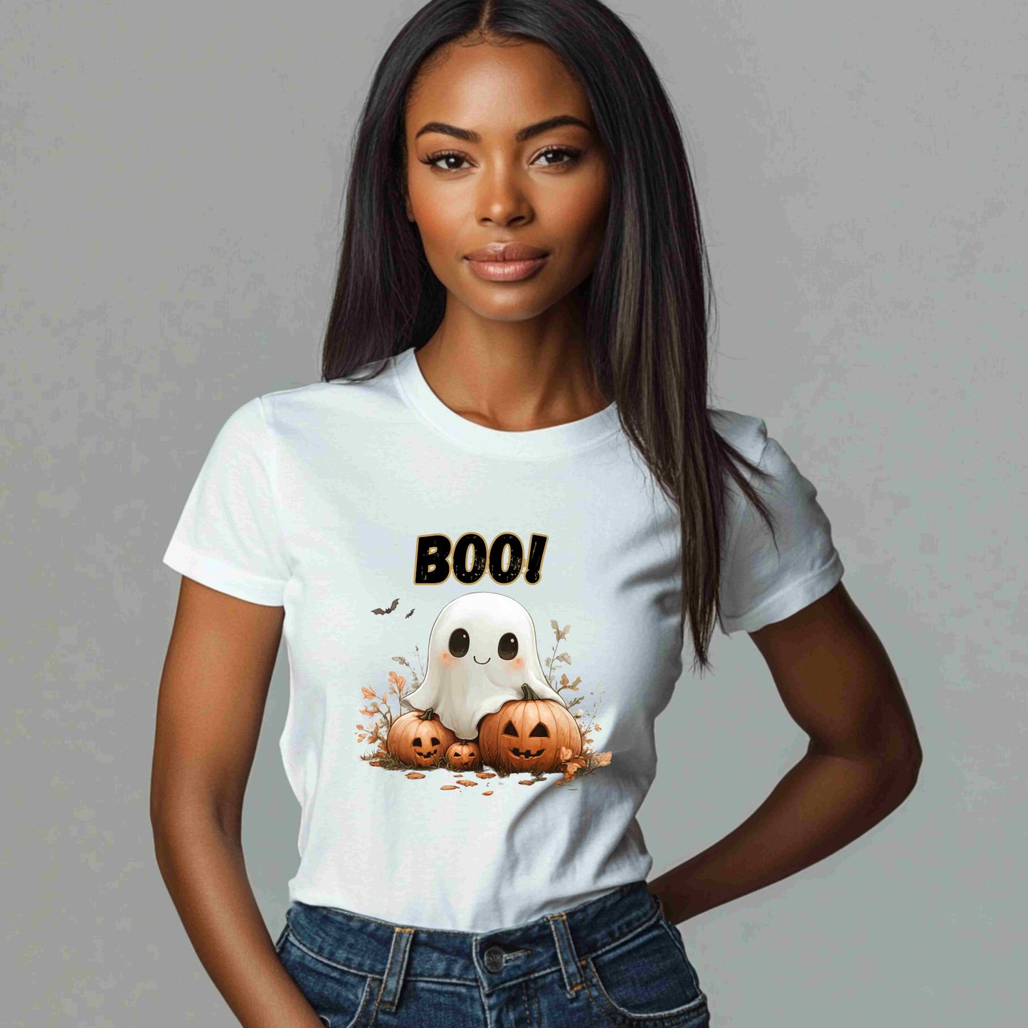 Halloween Ghost Tee, Boo T-Shirt, Unisex Cotton Halloween Shirt, Spooky Ghost Apparel, Fall Festival Clothing, Halloween Party Outfit