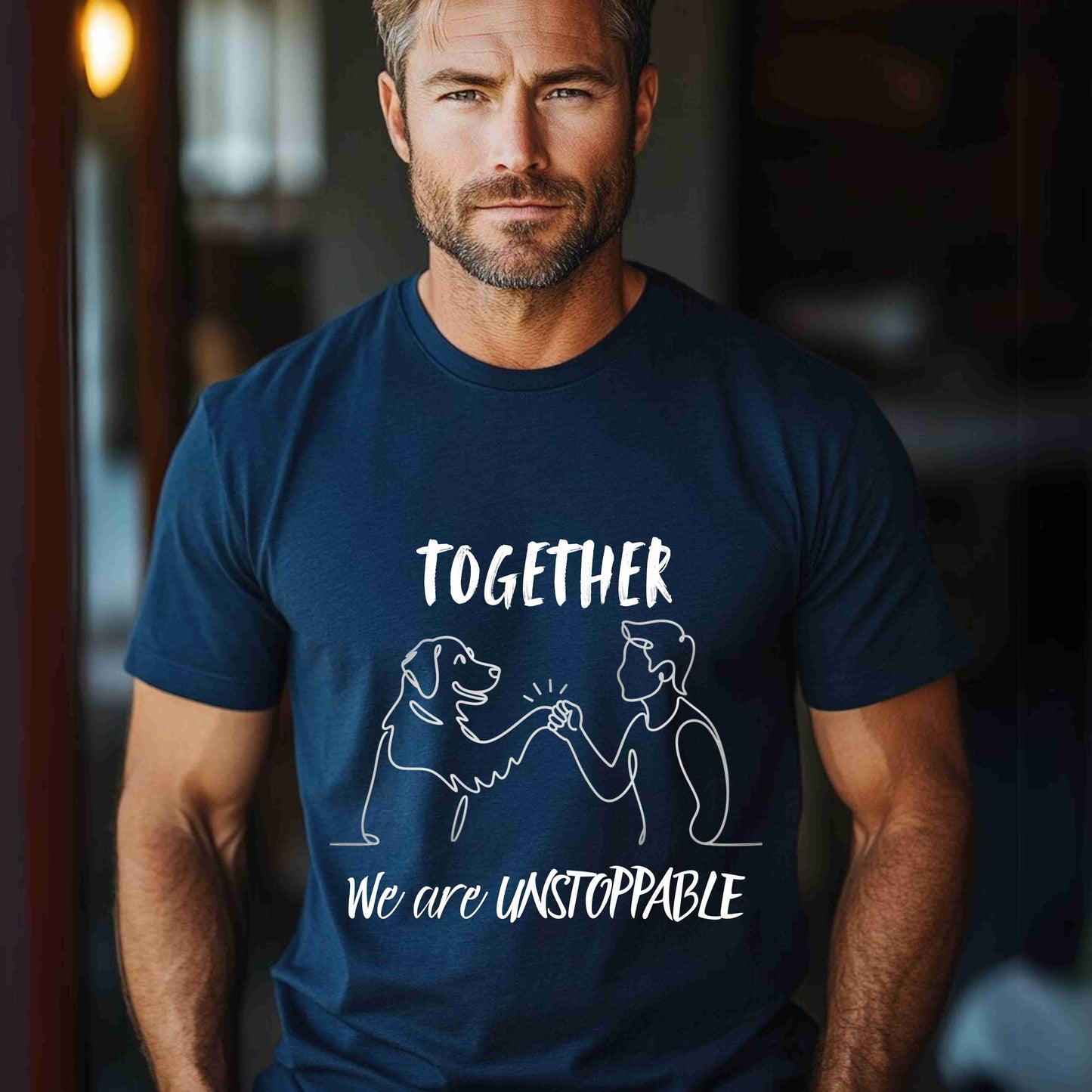 Unisex Dog Lover's T-Shirt, Together We are Unstoppable Shirt, Pet Owner Gift, Animal Rights Tee, Casual Everyday Wear