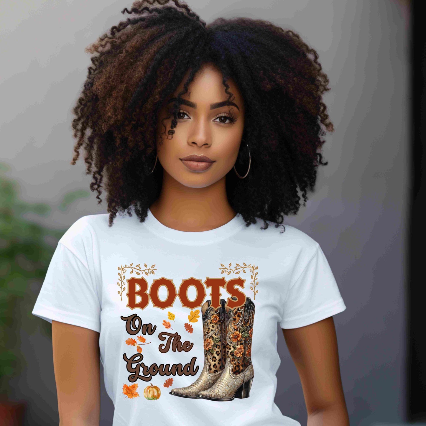 Boots On The Ground Fall Cowgirl T-Shirt – Western Autumn Shirt for Women