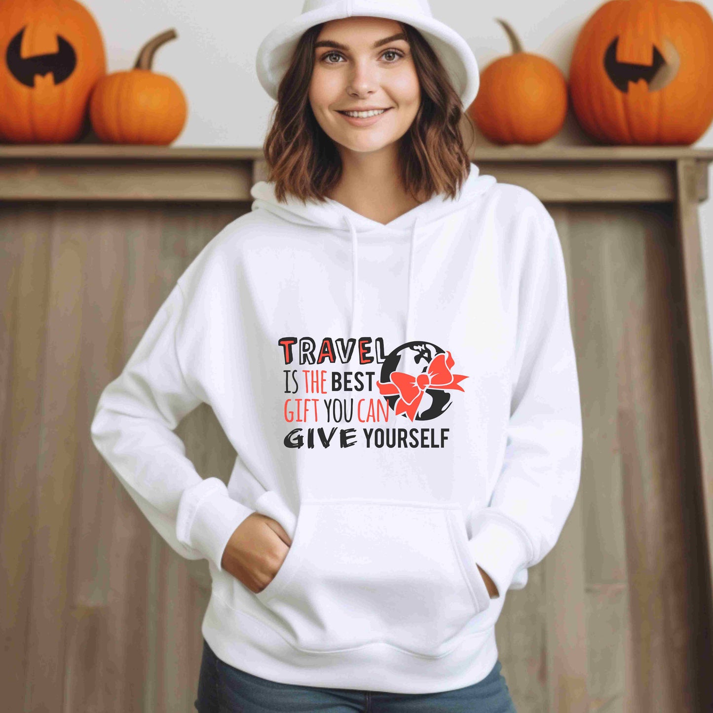 Travel Is the Best Gift You Can Give Yourself Hoodie – Cozy Travel Lover Pullover