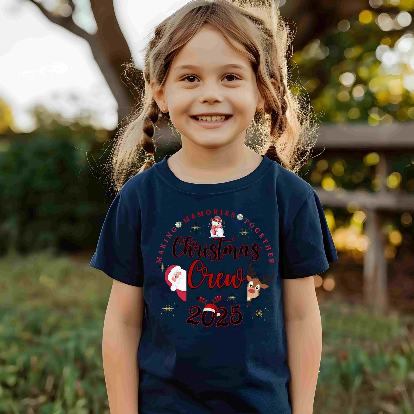 Kids Holiday Crew Tee • Personalized Year Top • Matching Christmas Outfit