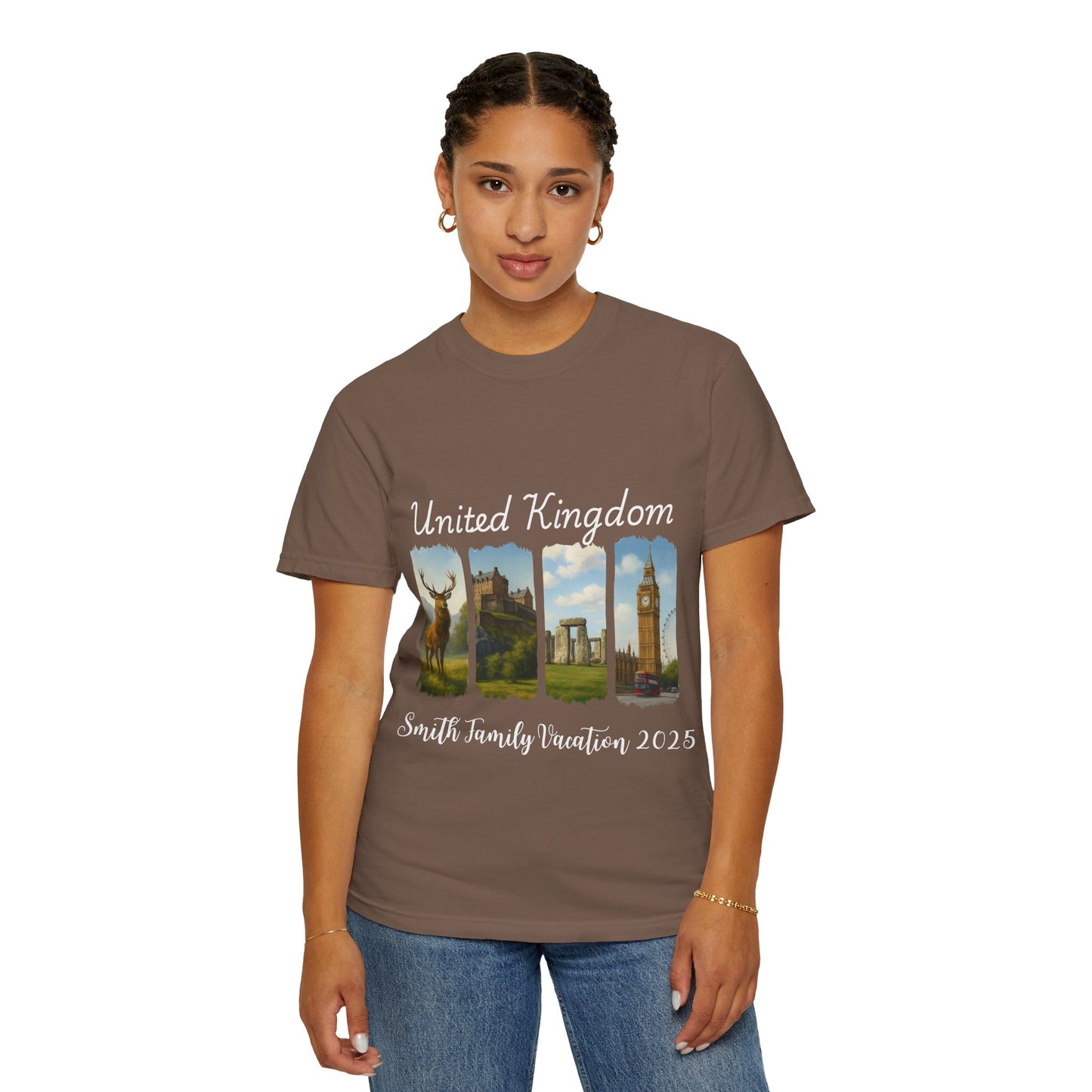 United Kingdom Family Vacation Shirt 2025 – Custom Scenic UK T-Shirt with Landmarks, Personalized Travel Souvenir Tee