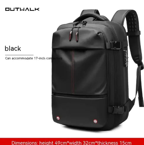 Men's Travel Backpack with Vacuum Compression – Fits 17" Laptop | Business, Tech & Commuter Bag