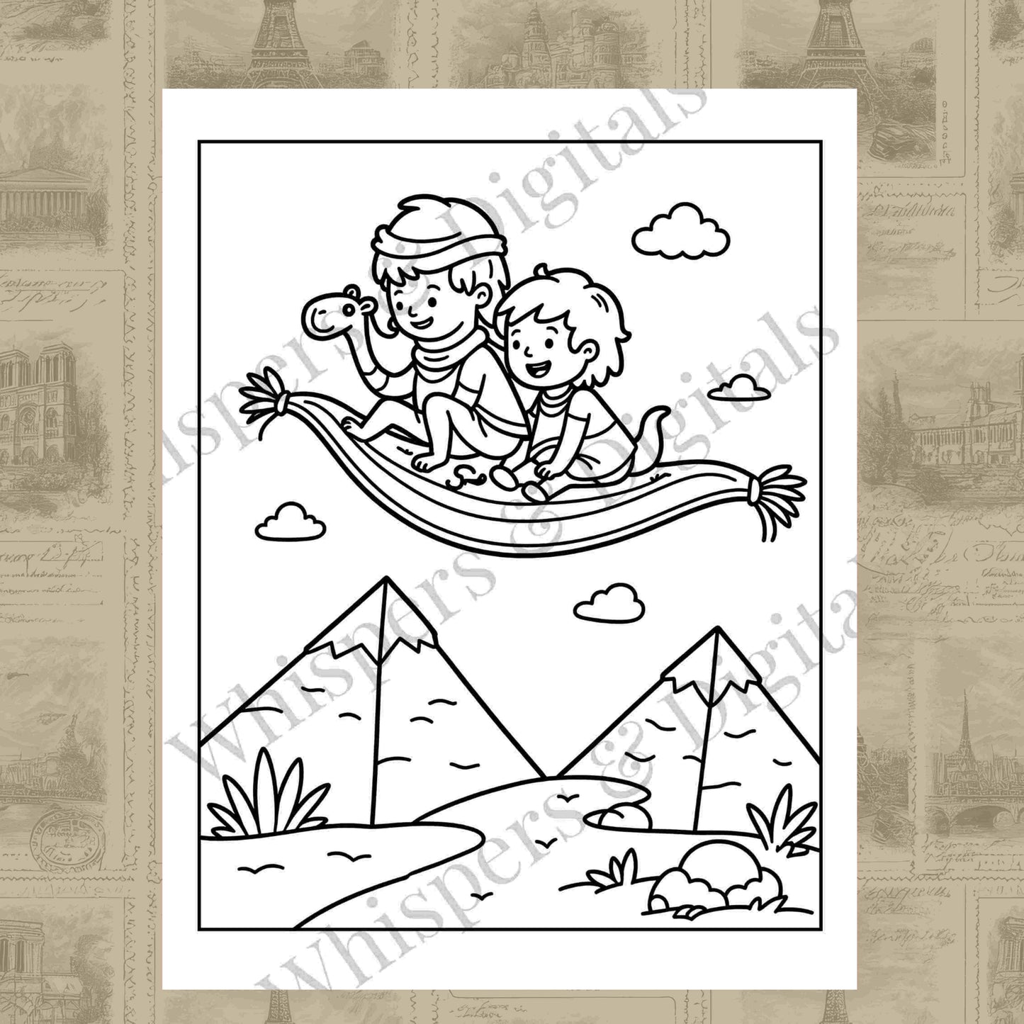 Mega “Around the World” Coloring Pages Bundle | 55 Printable Travel-Themed Coloring Sheets | Digital Download