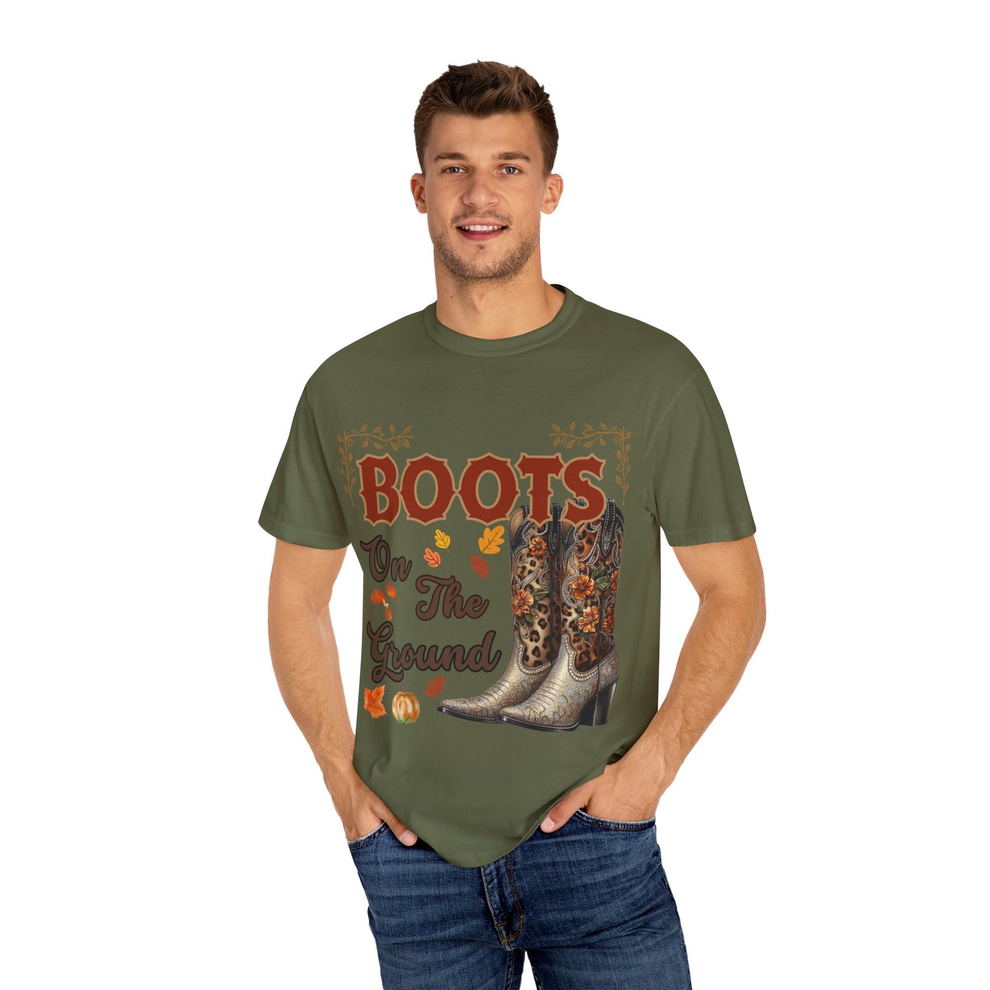 Boots On The Ground Fall Cowgirl T-Shirt – Western Autumn Shirt for Women