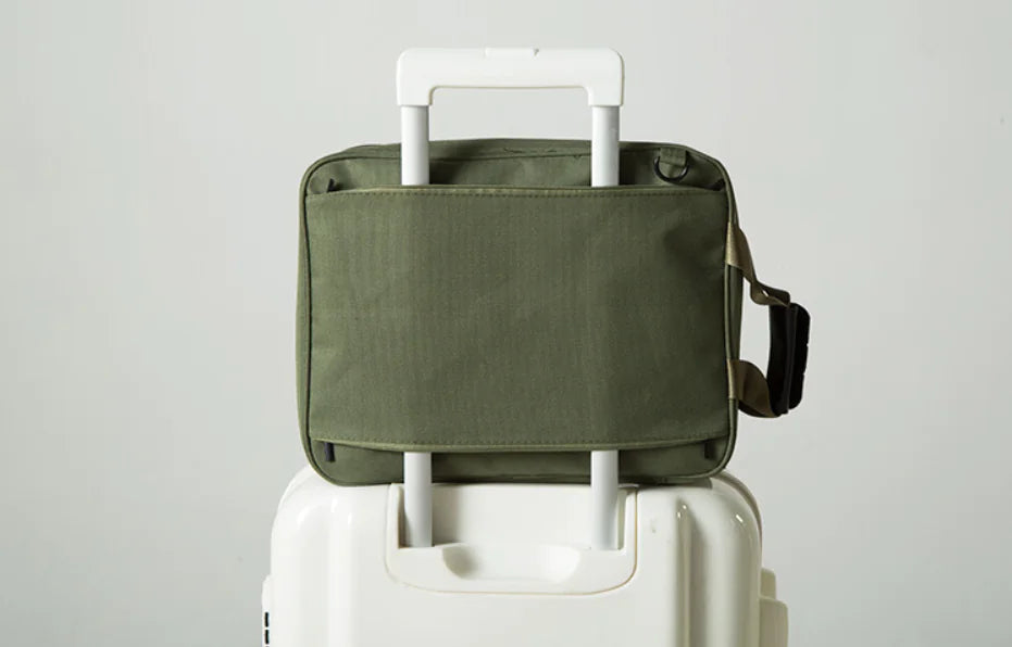 Convertible Cube Travel Tote – Cotton Carry-On Bag with Luggage Sleeve