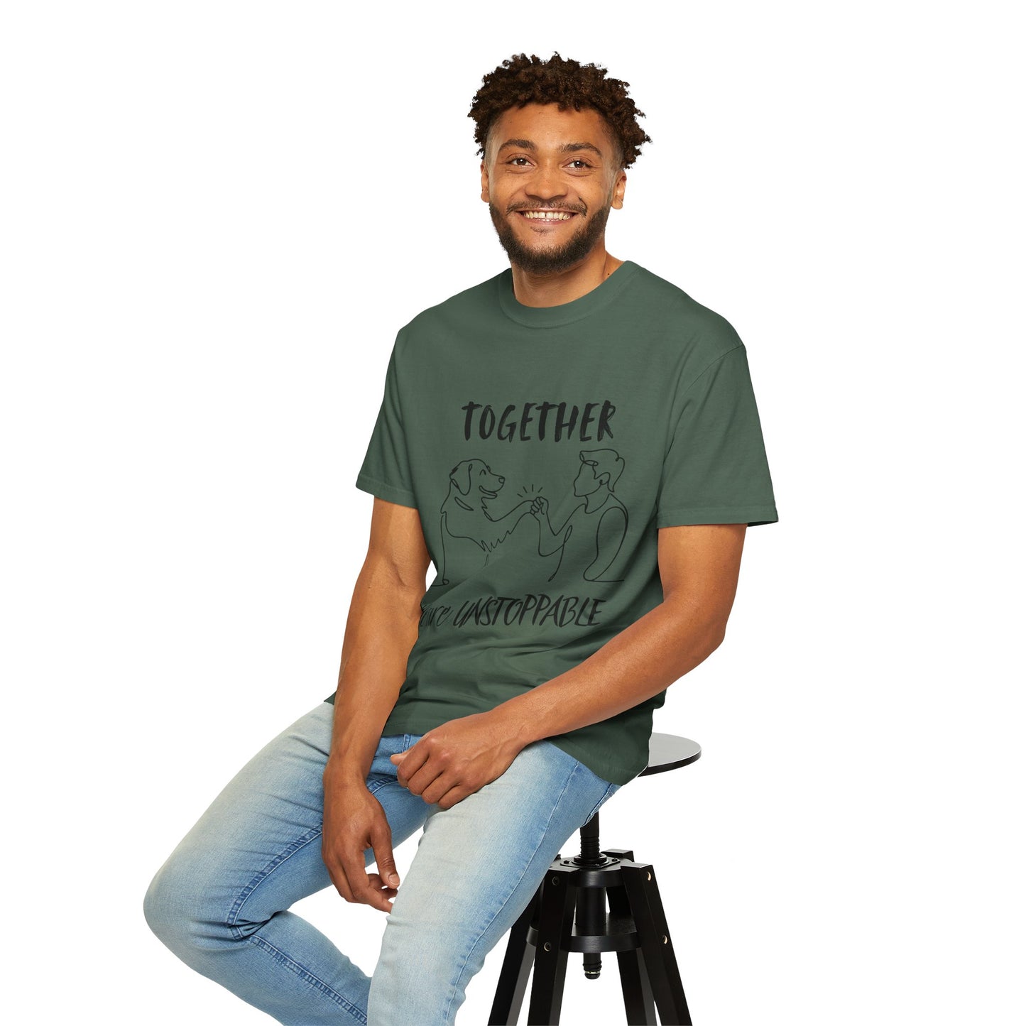 Unisex Dog Lover's T-Shirt, Together We are Unstoppable Shirt, Pet Owner Gift, Animal Rights Tee, Casual Everyday Wear