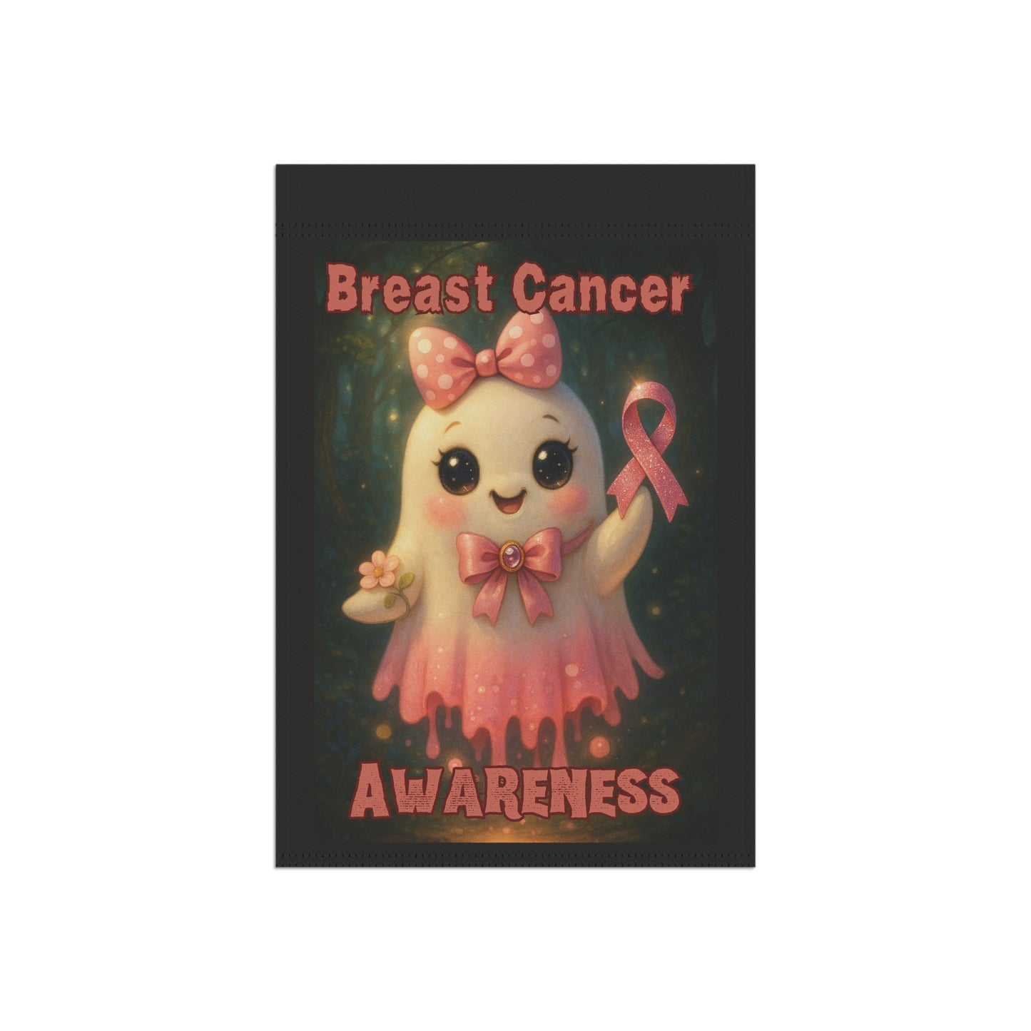 Cute Breast Cancer Awareness Garden Banner, Home Decor, Outdoor Decoration, Gift for Supporters, Awareness Event Decor