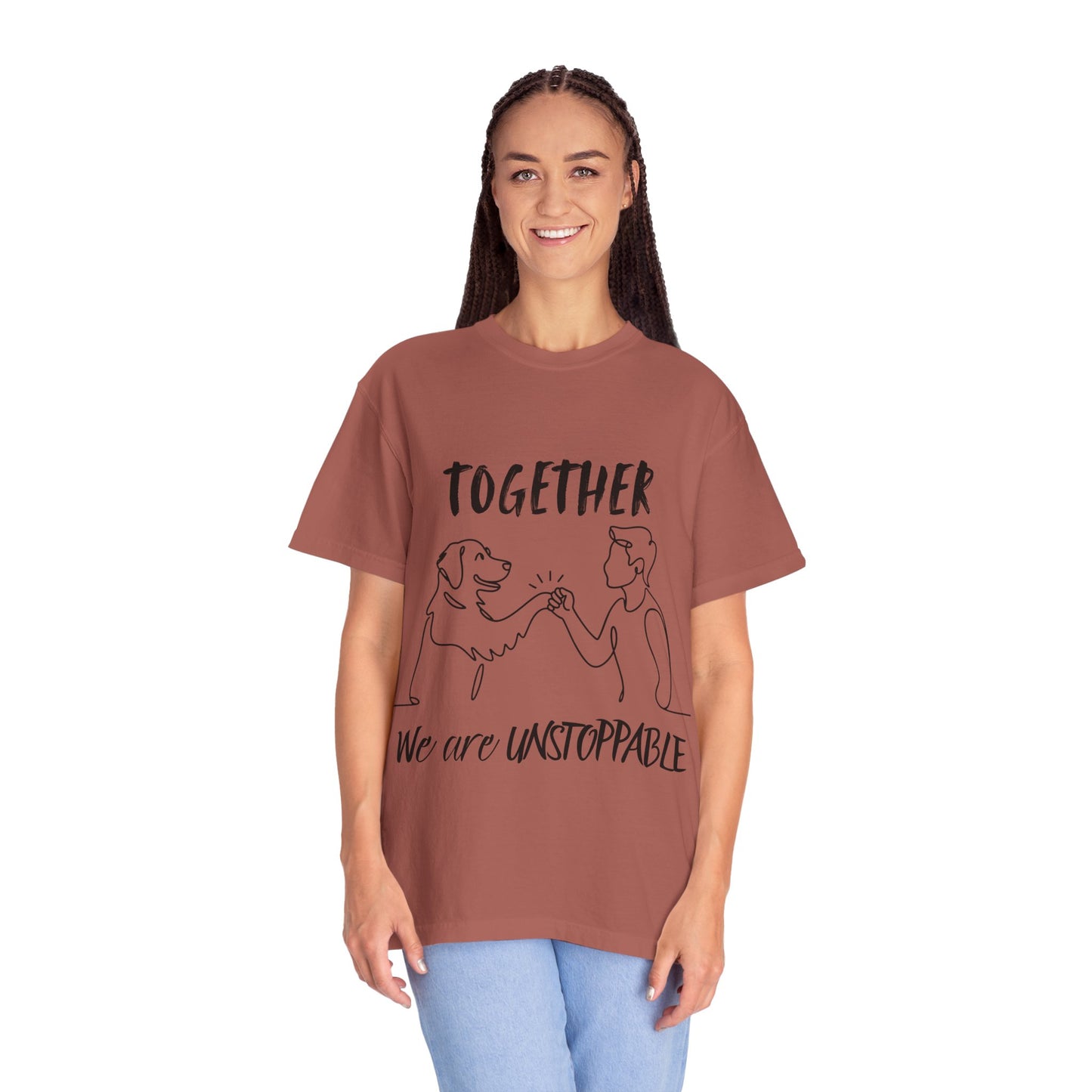 Unisex Dog Lover's T-Shirt, Together We are Unstoppable Shirt, Pet Owner Gift, Animal Rights Tee, Casual Everyday Wear