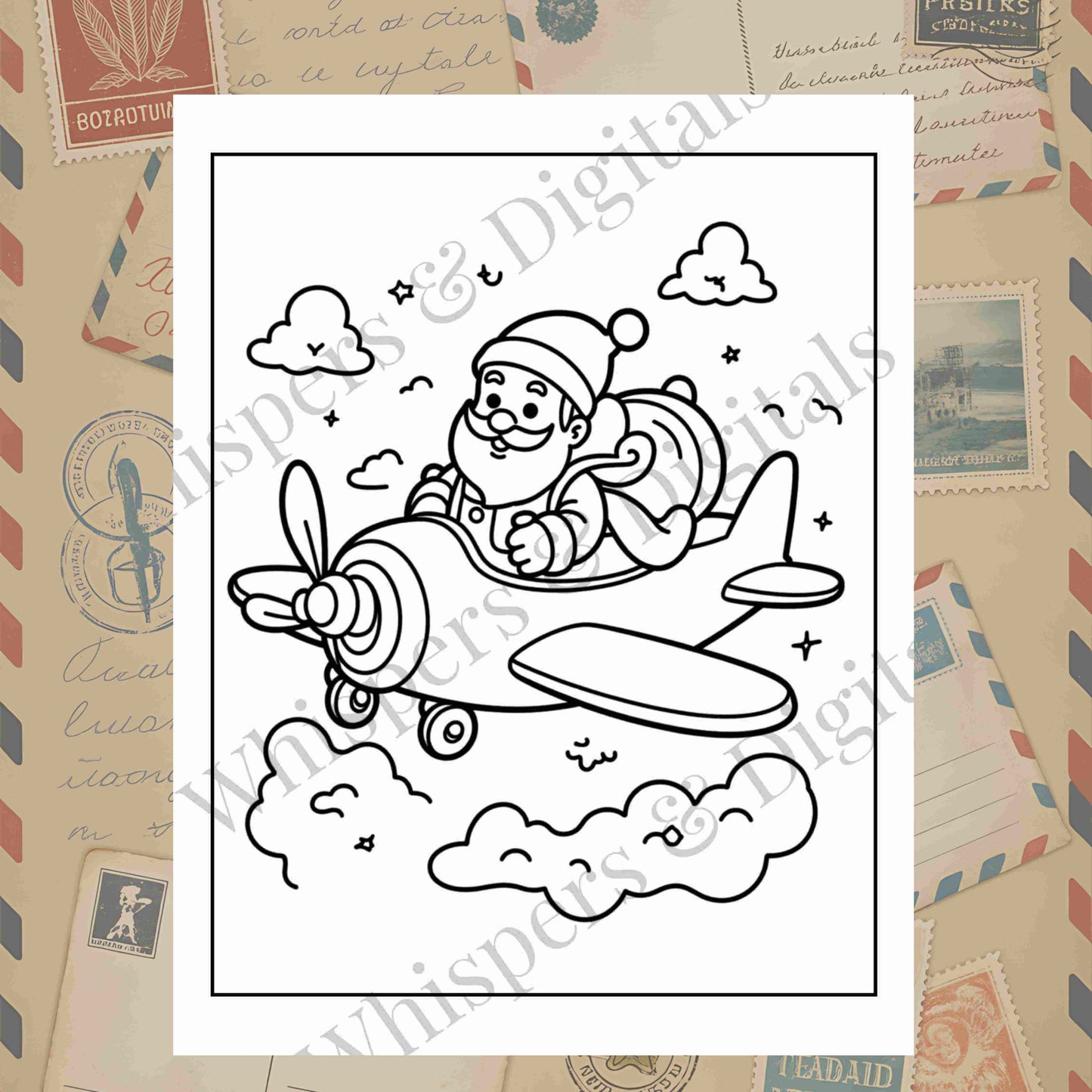 Ten printable seasonal travel-themed coloring pages featuring airplanes, luggage, and compass designs — digital download for adults and kids
