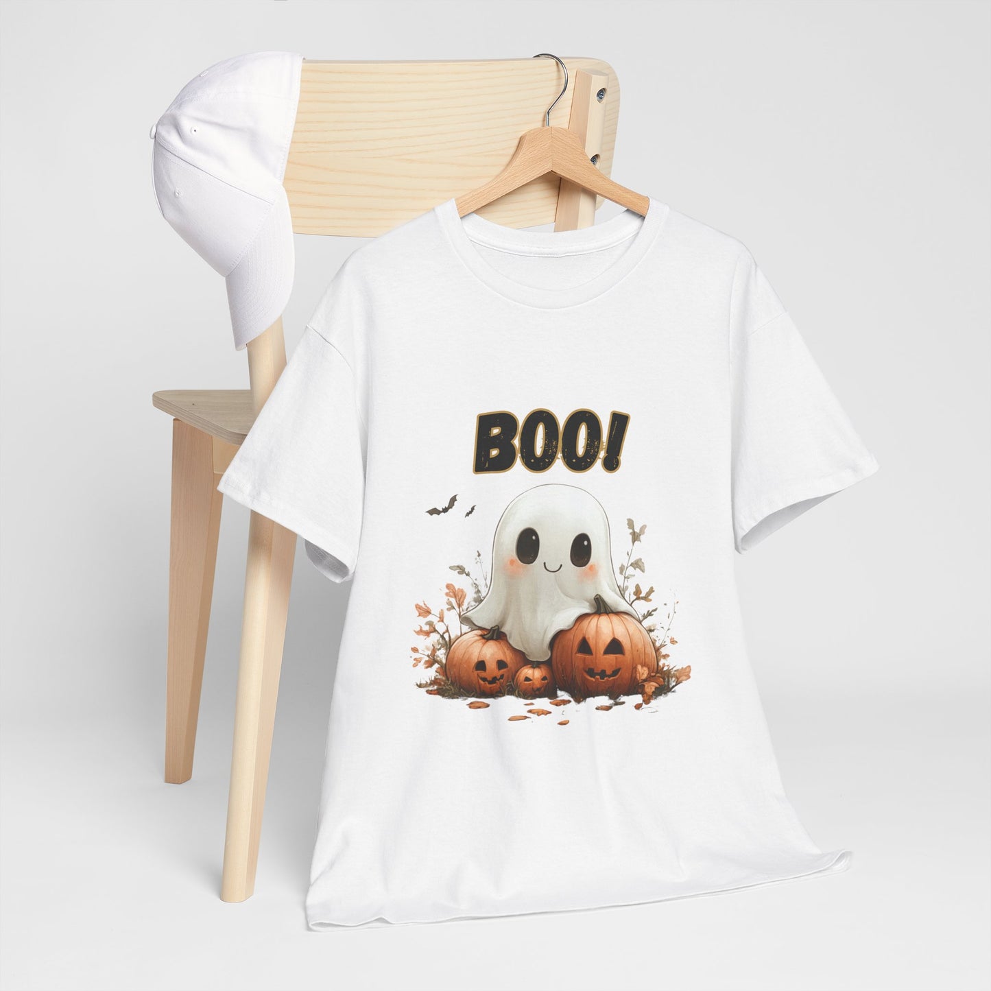 Halloween Ghost Tee, Boo T-Shirt, Unisex Cotton Halloween Shirt, Spooky Ghost Apparel, Fall Festival Clothing, Halloween Party Outfit