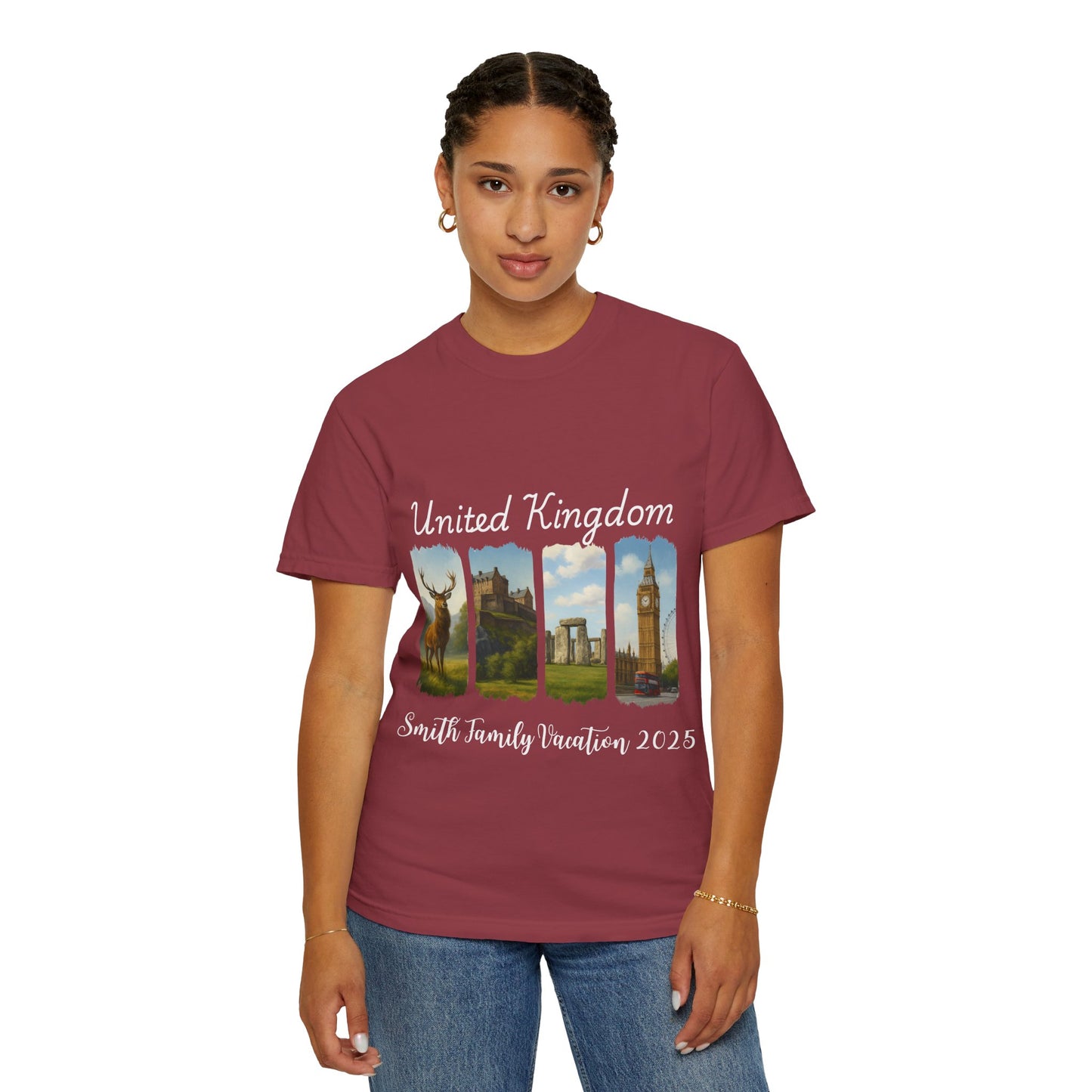 United Kingdom Family Vacation Shirt 2025 – Custom Scenic UK T-Shirt with Landmarks, Personalized Travel Souvenir Tee