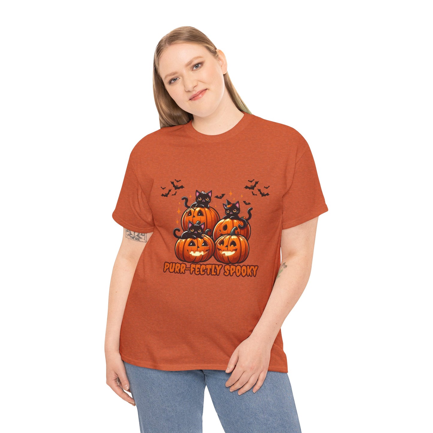 Purr-fectly Spooky Cat Tee: Adorable Halloween Shirt for Cat Lovers