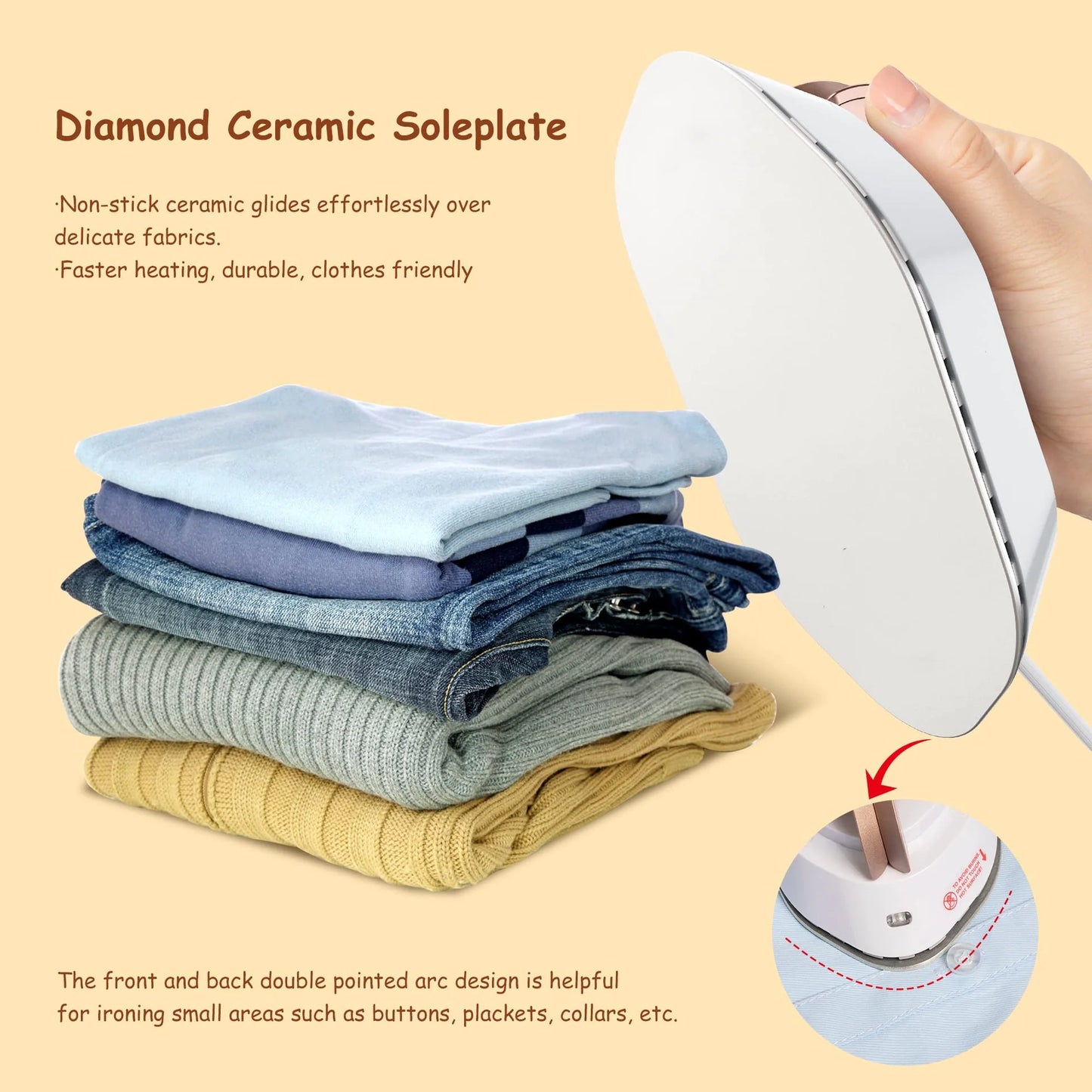Mini Travel Iron – Dual Voltage, Lightweight & Compact for Worldwide Travel