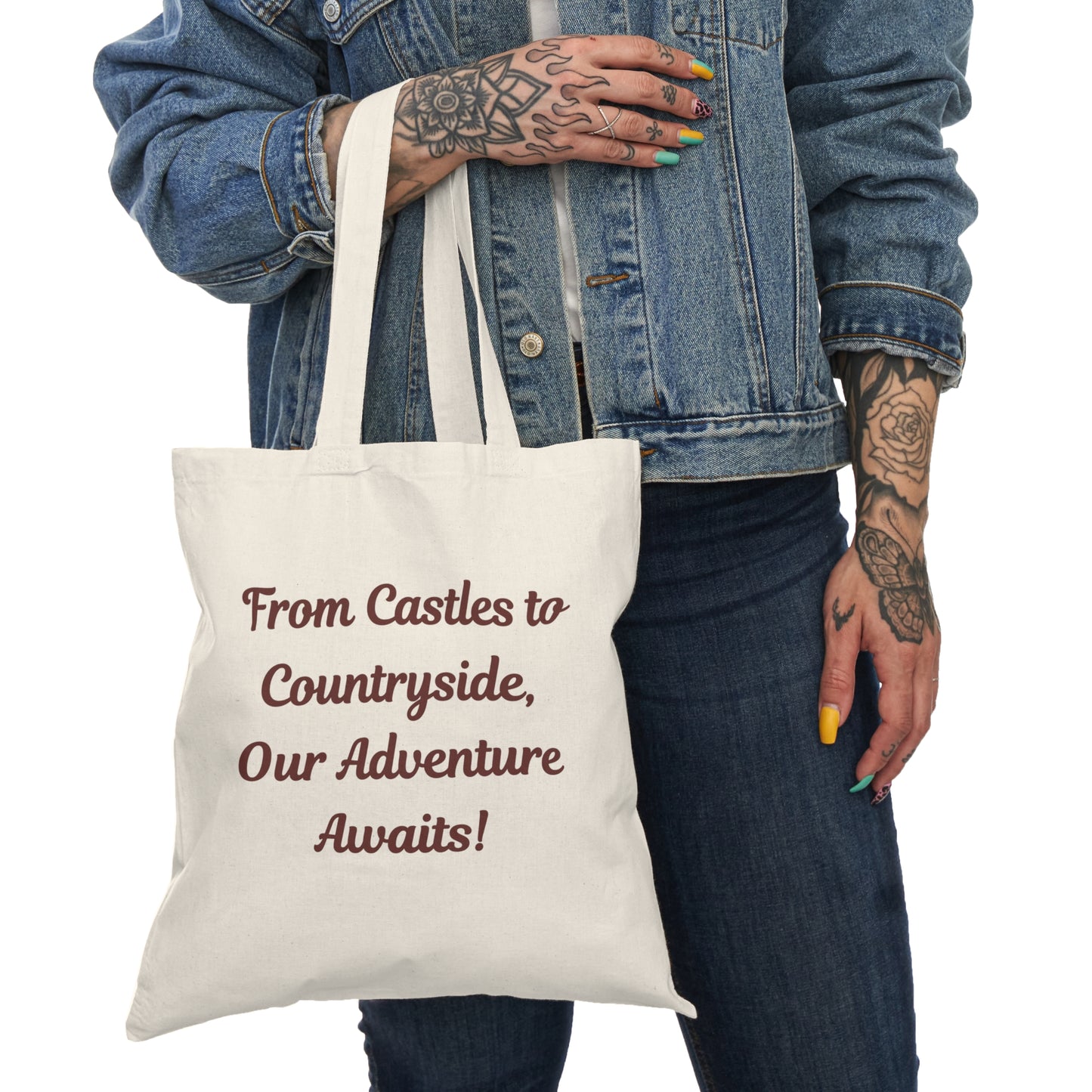 Personalized Rustic Nature Tote Bag, Eco-Friendly Bag, Travel Bag, Gift for Nature Lovers, Customizable Sustainable Shopping Tote