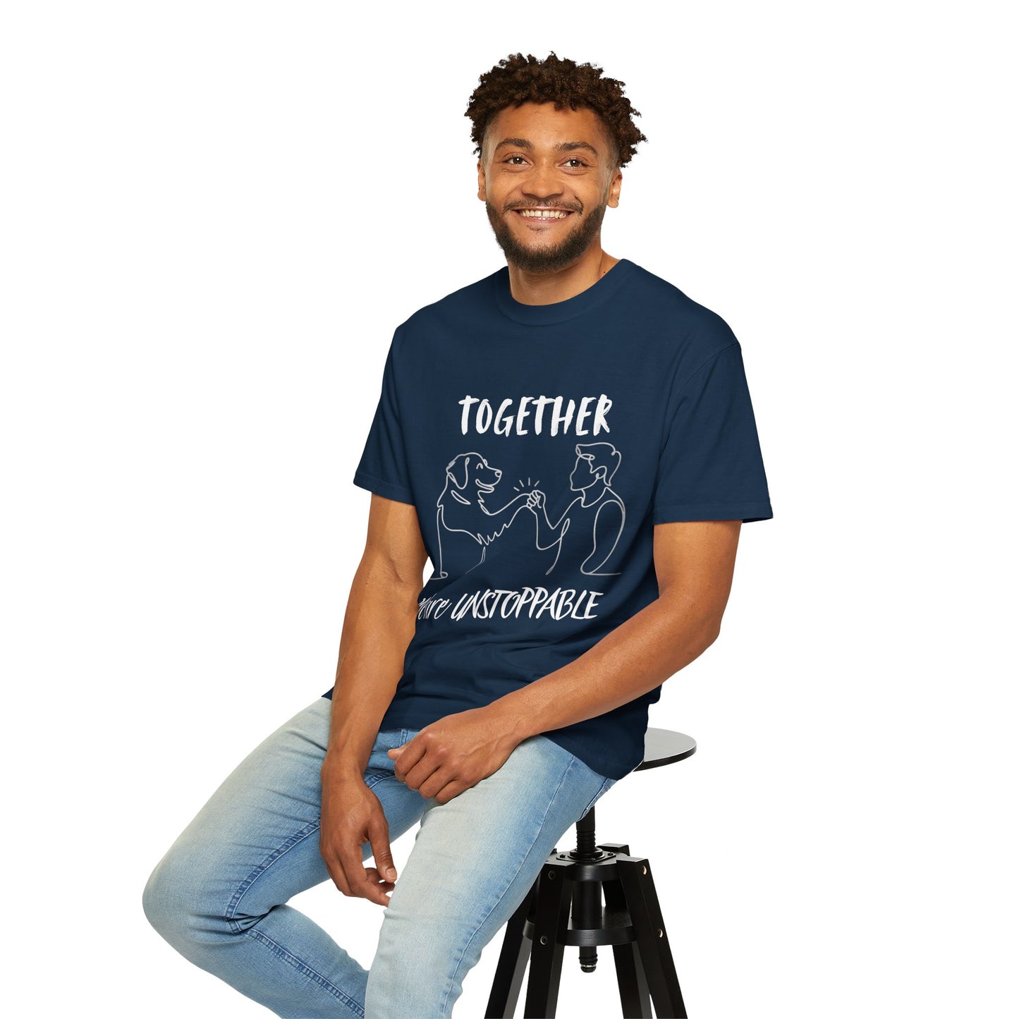 Unisex Dog Lover's T-Shirt, Together We are Unstoppable Shirt, Pet Owner Gift, Animal Rights Tee, Casual Everyday Wear