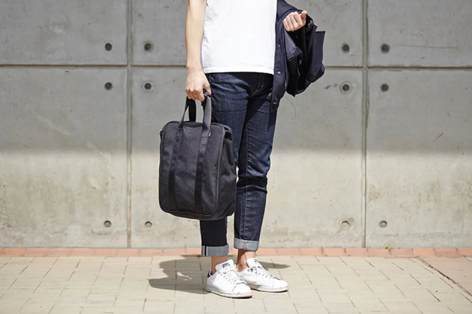 Convertible Cube Travel Tote – Cotton Carry-On Bag with Luggage Sleeve