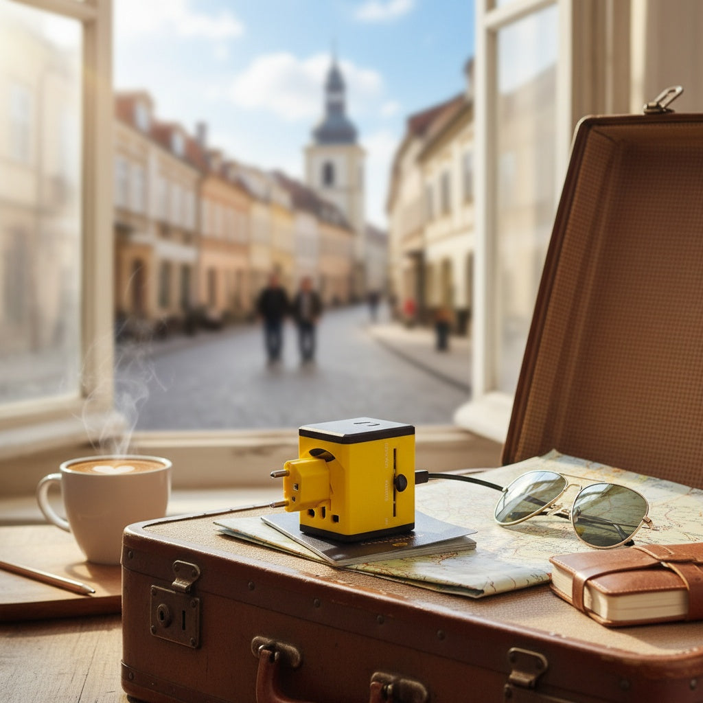 All-in-One Universal Travel Adapter with USB Fast Charging – Works in 150+ Countries