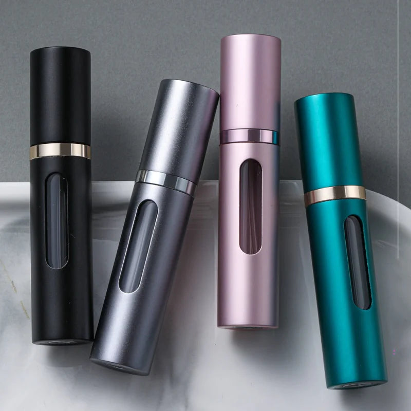 Travel Perfume Atomizer – Refillable Mini Spray Bottle (5ml), TSA Approved, Leak-Proof Glass, 7 Colors