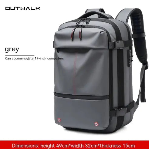 Men's Travel Backpack with Vacuum Compression – Fits 17" Laptop | Business, Tech & Commuter Bag