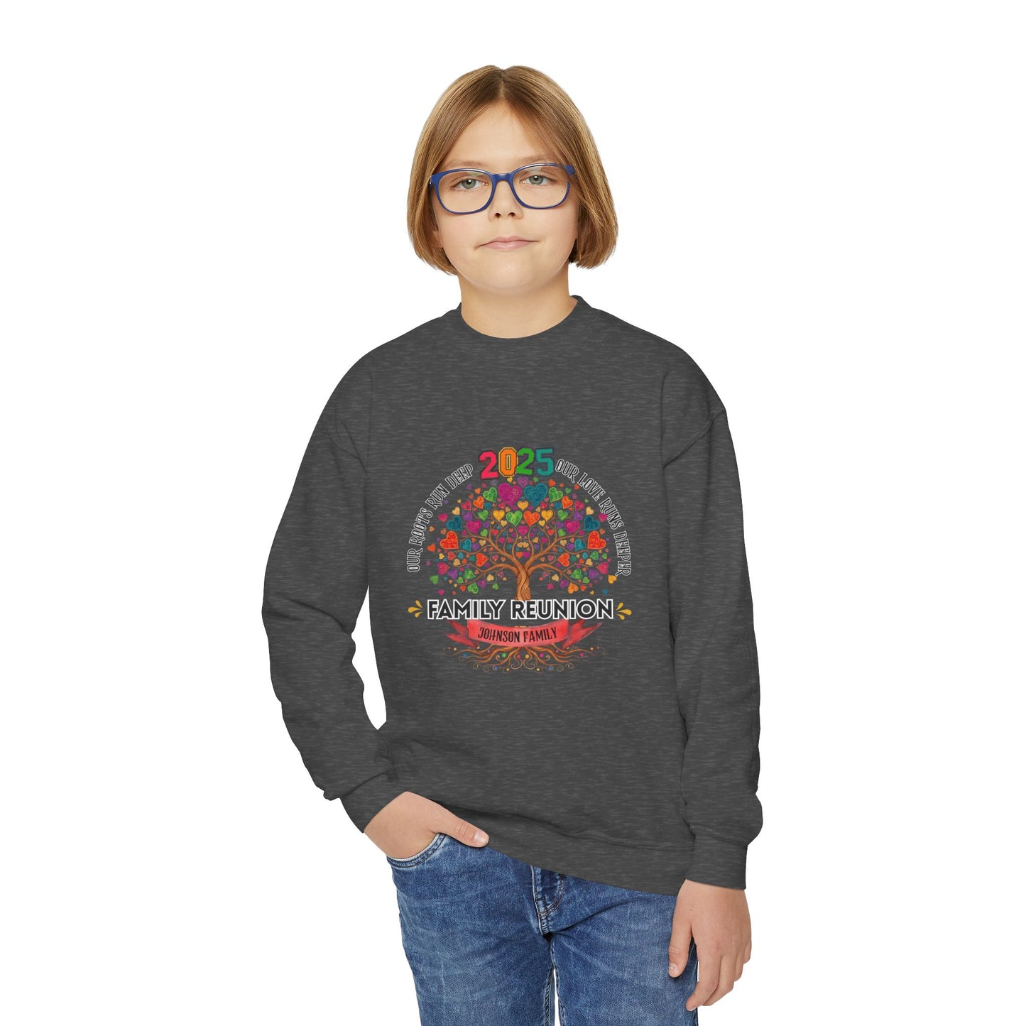 Youth 2025 Family Reunion Sweatshirt | Custom Kids Family Gift