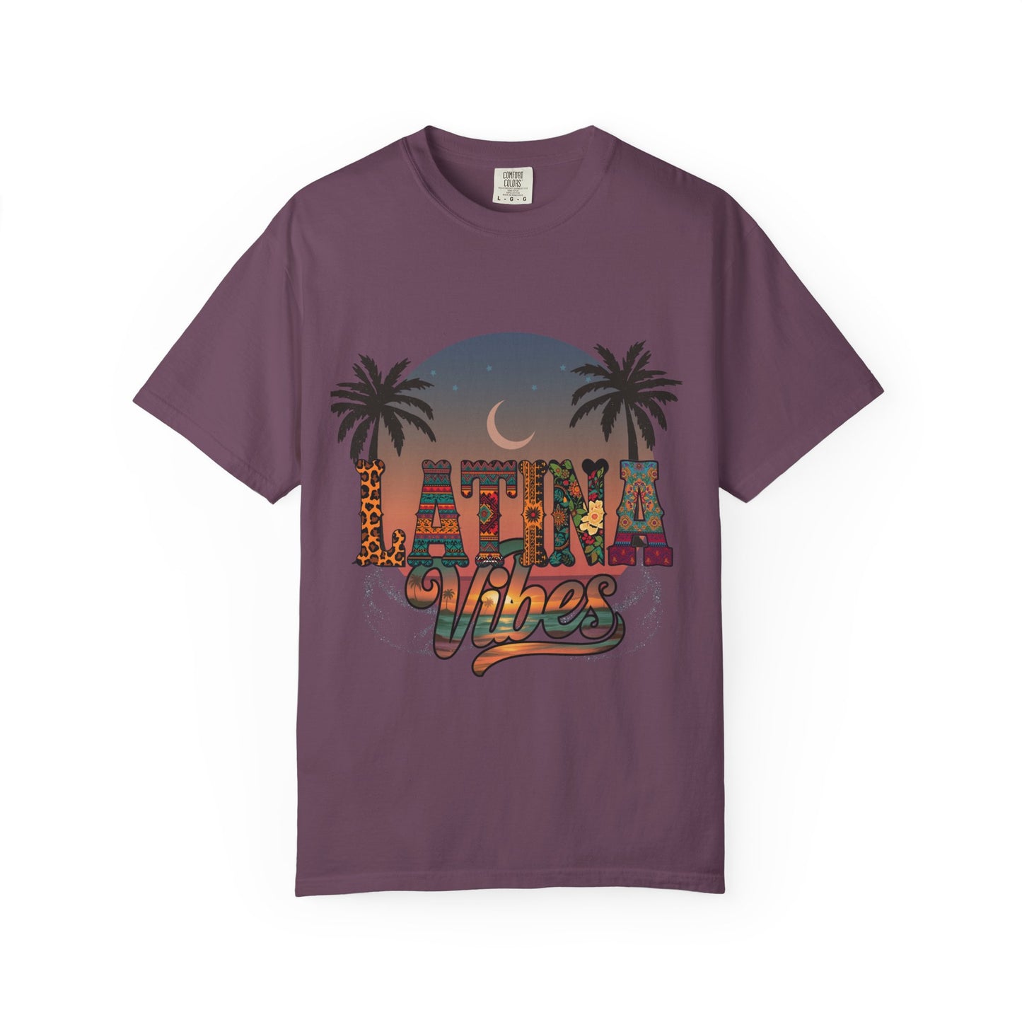 Latina Vibes Shirt | Colorful Graphic Tee with Palm Trees