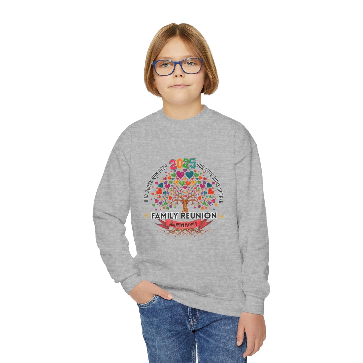 Youth 2025 Family Reunion Sweatshirt | Custom Kids Family Gift