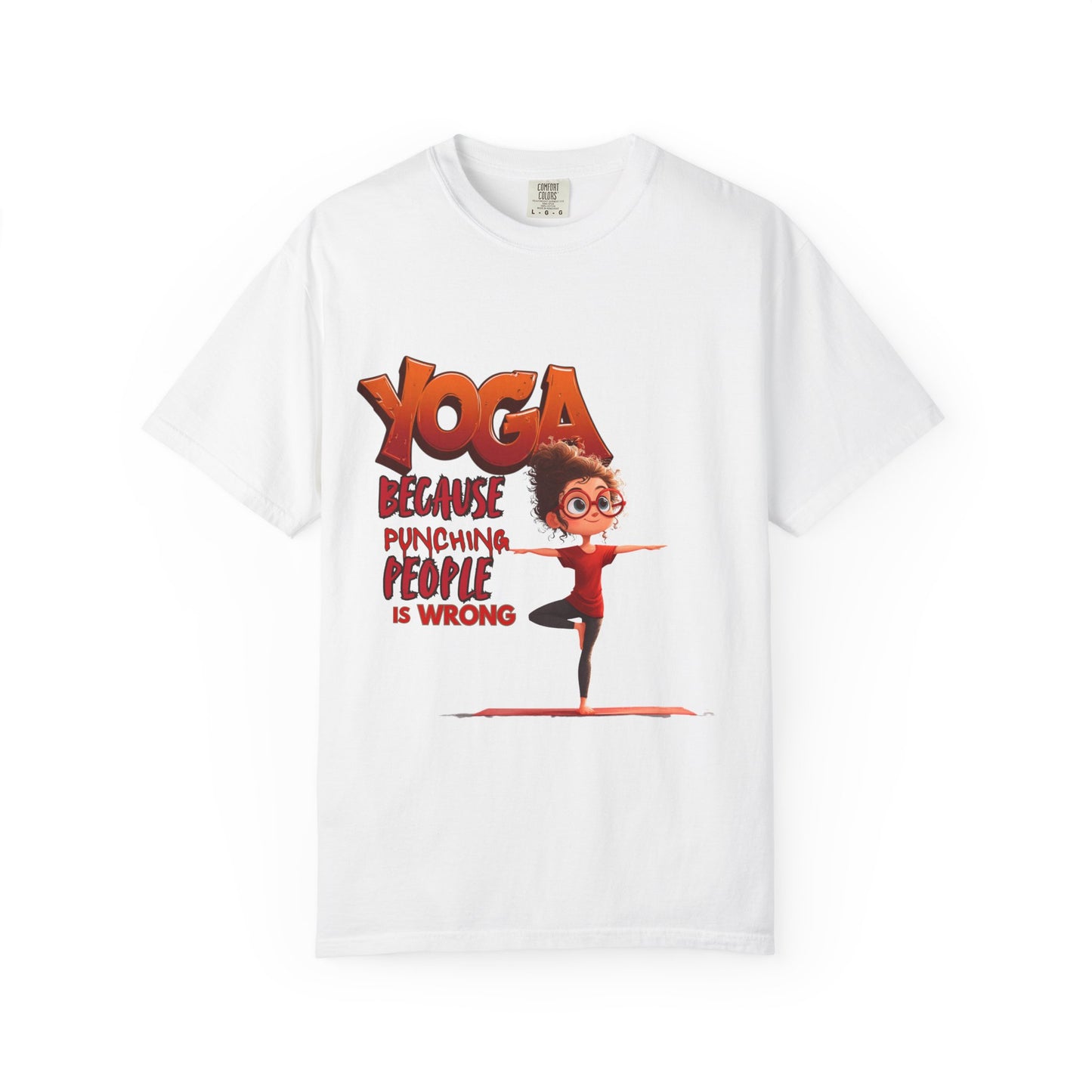 Yoga Because Punching People Is Wrong Shirt | Funny Yoga Graphic Tee