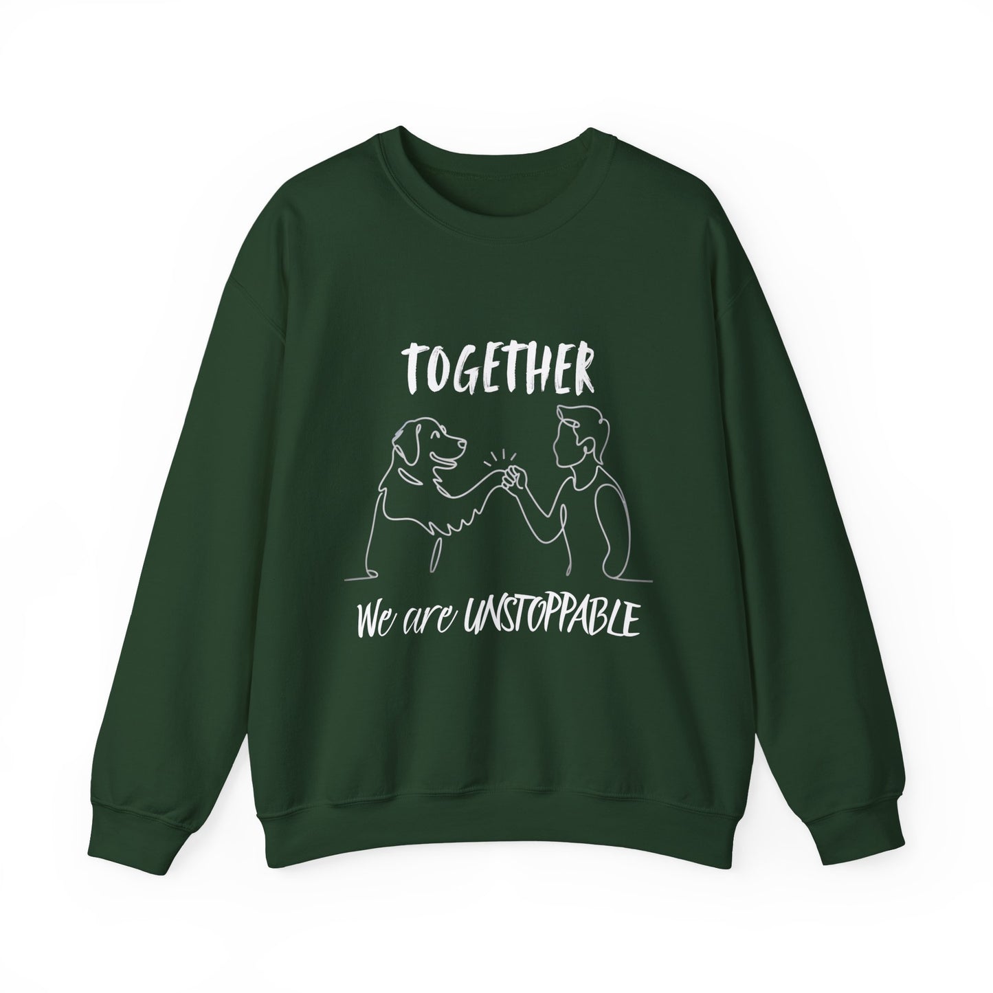 Together We Are Unstoppable Sweatshirt | Cozy Gift for Dog Lovers, Pet Parent Apparel, Animal Friendship, Custom Sweatshirt, Casual Style.