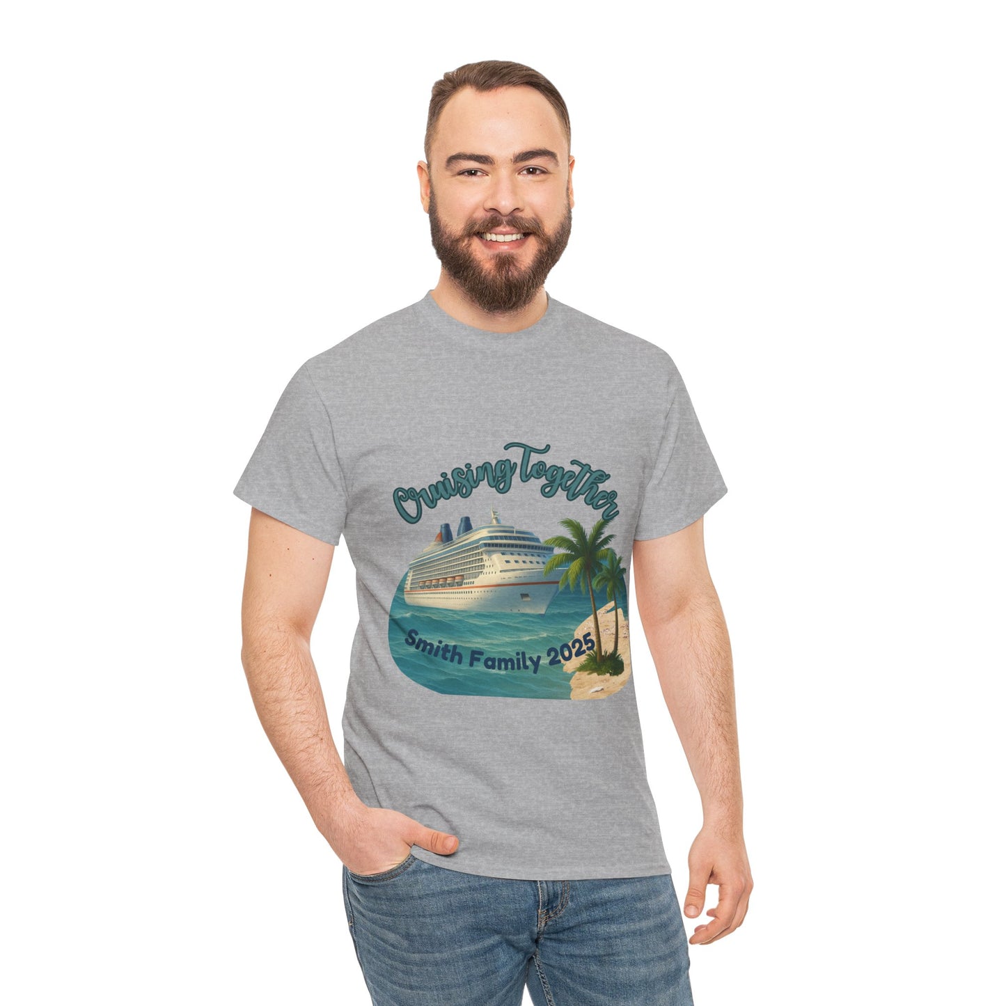 Custom “Cruising Together” Family Cruise T‑Shirt – Personalized Vacation & Reunion Tee