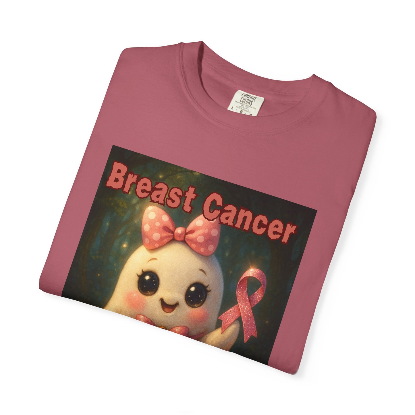 Breast Cancer Awareness Unisex T-Shirt - Cute Ghost Design, Pink Ribbon Tee, Supportive Gift, Casual Wear, October Fundraiser
