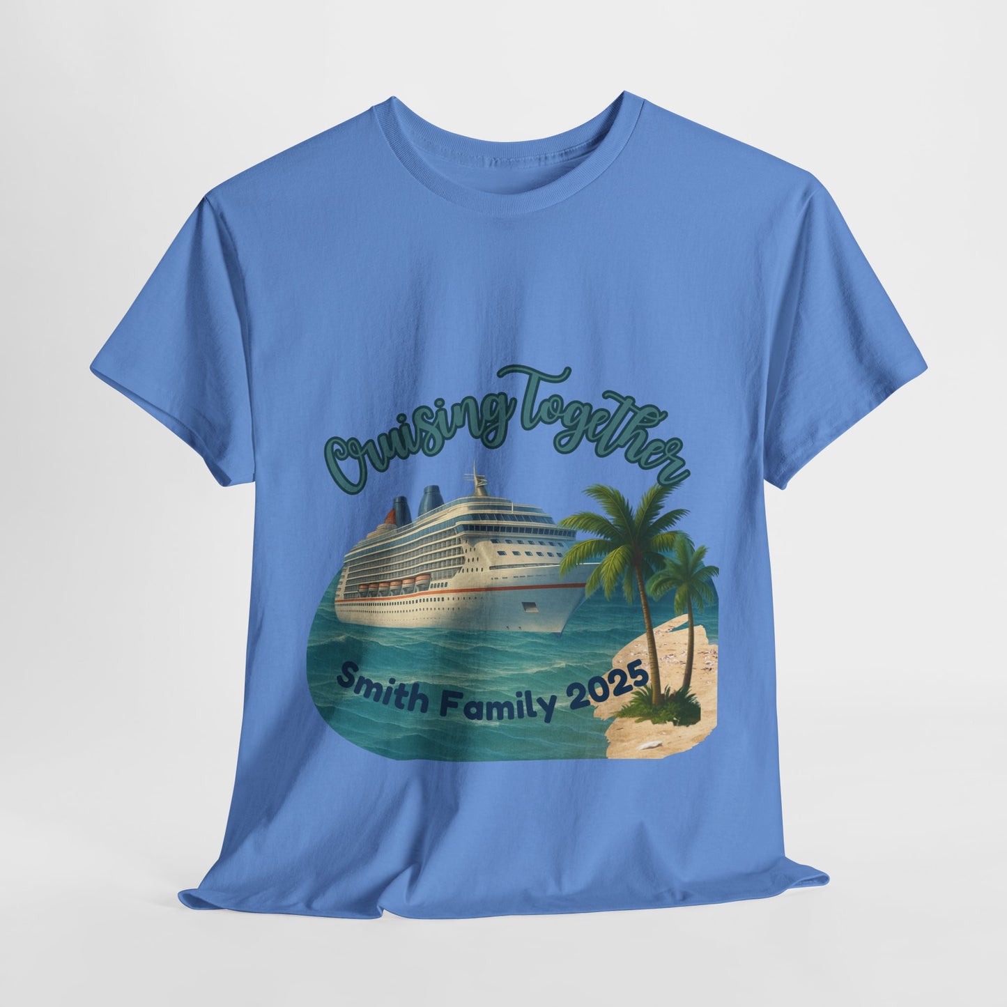 Custom “Cruising Together” Family Cruise T‑Shirt – Personalized Vacation & Reunion Tee