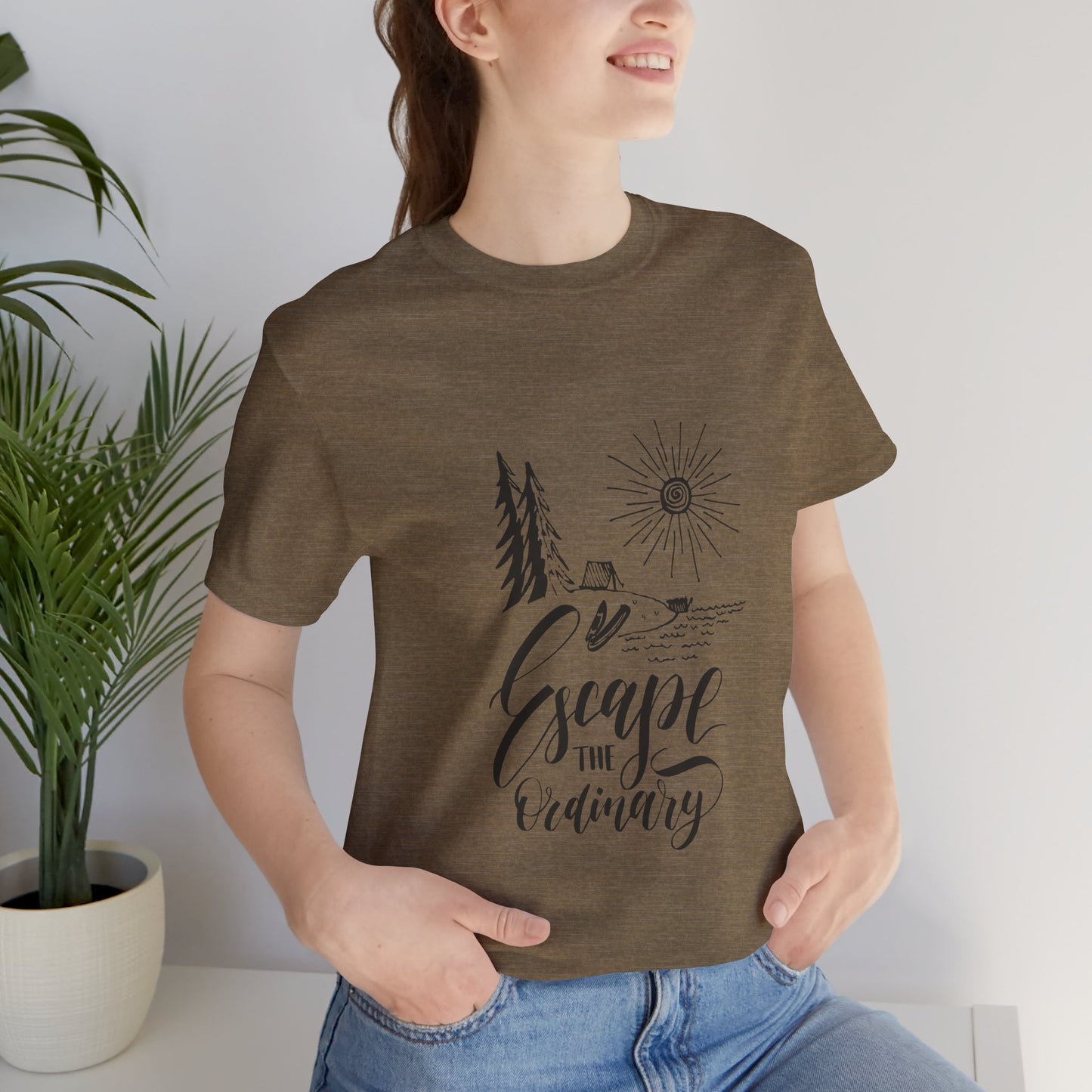 Escape the Ordinary T-Shirt | Bella+Canva Unisex Tee | Camping, Hiking, Adventure Shirt | Outdoor Wanderlust Graphic Tee